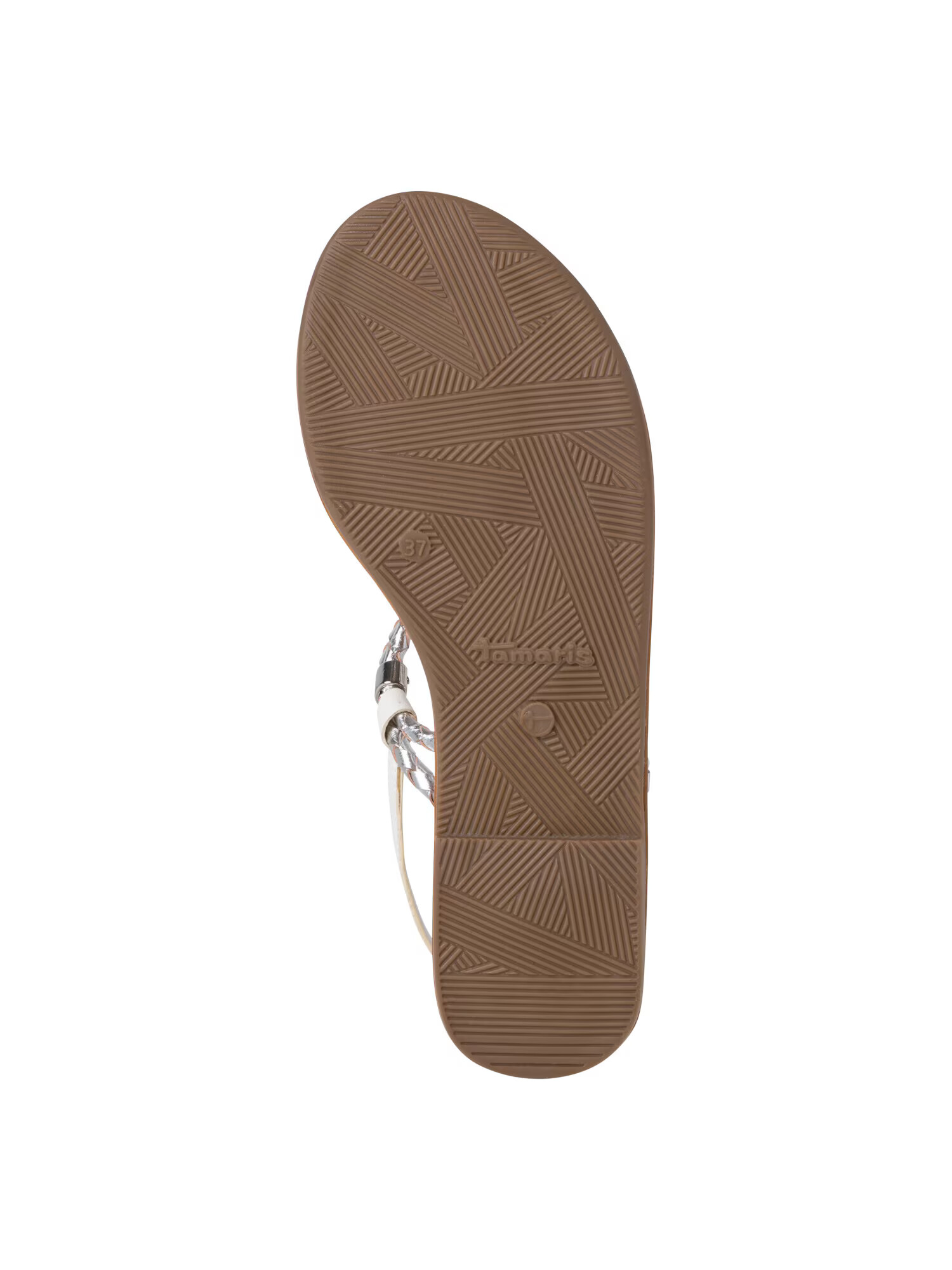 TAMARIS Flip-flops argintiu / alb - Pled.ro