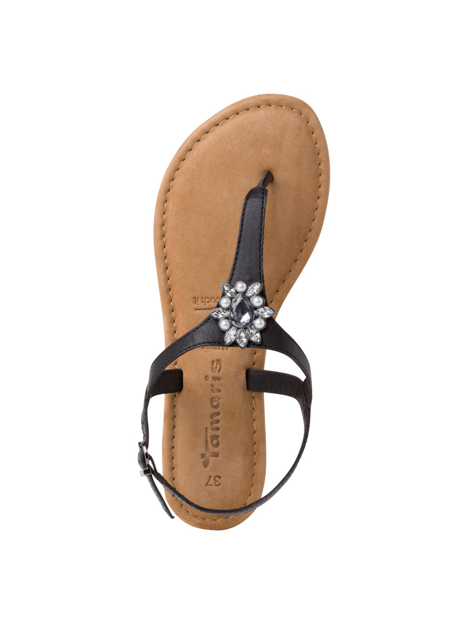 TAMARIS Flip-flops negru / argintiu - Pled.ro