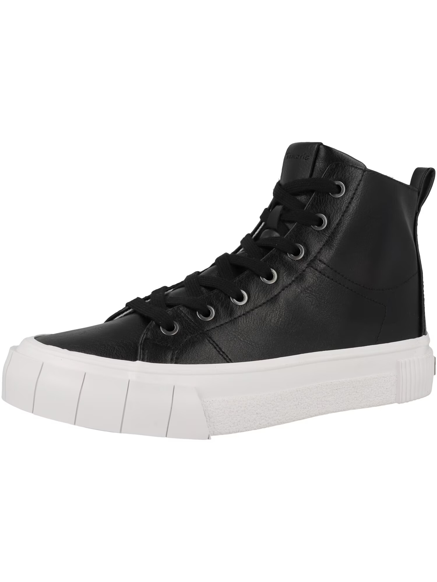 TAMARIS Sneaker înalt negru / alb - Pled.ro