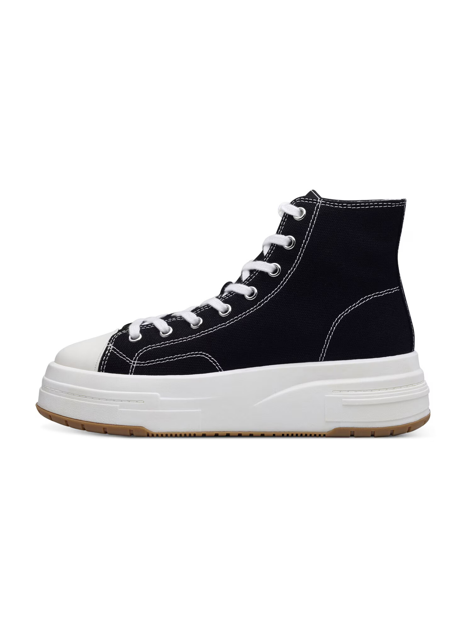 TAMARIS Sneaker înalt negru / alb - Pled.ro