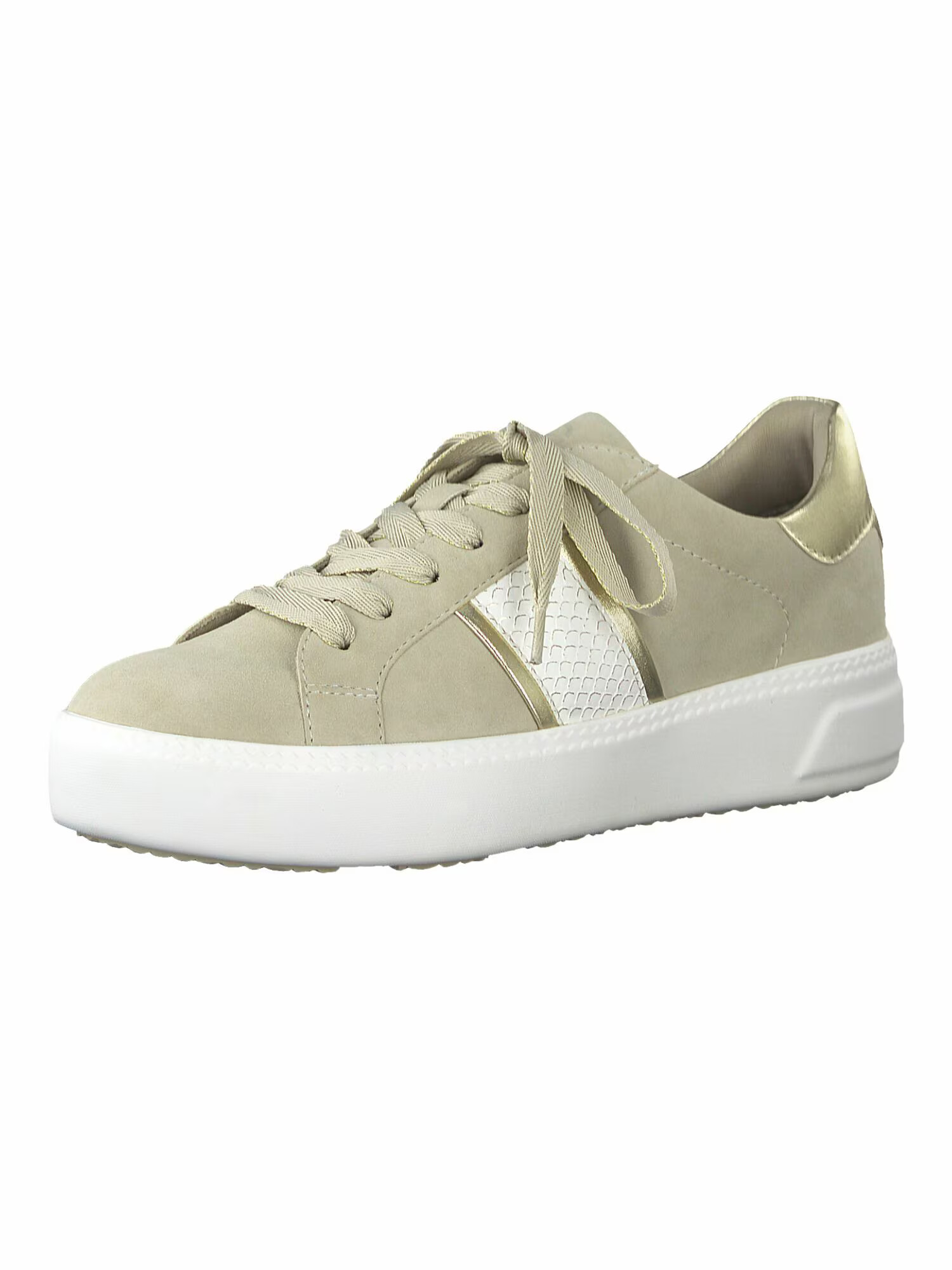 TAMARIS Sneaker low alb kitt / auriu / alb - Pled.ro