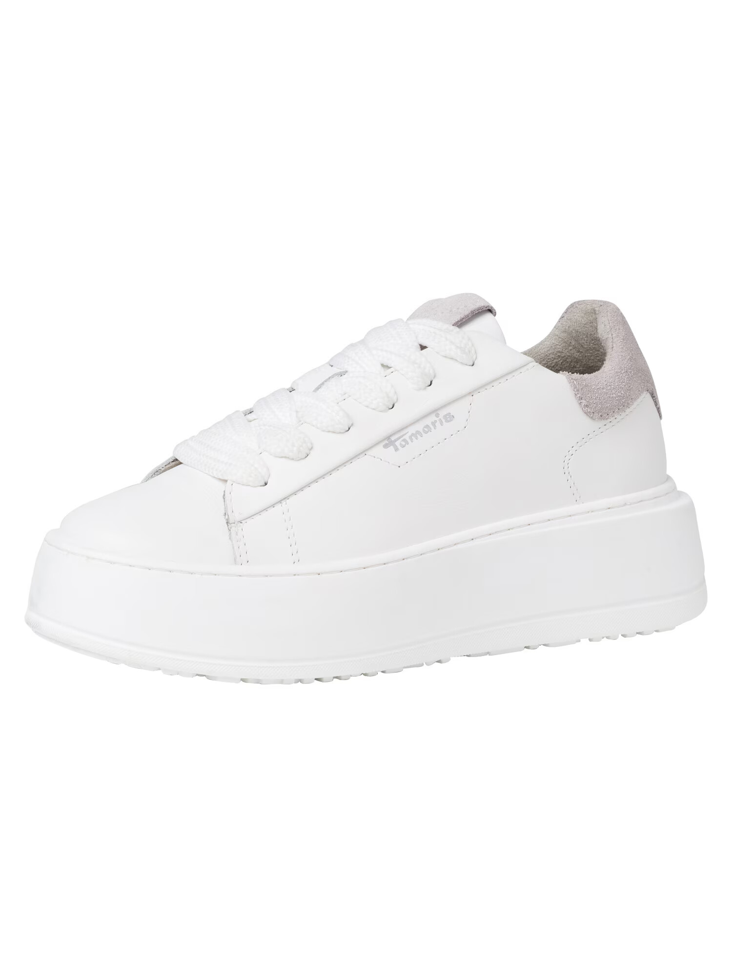 TAMARIS Sneaker low argintiu / alb - Pled.ro