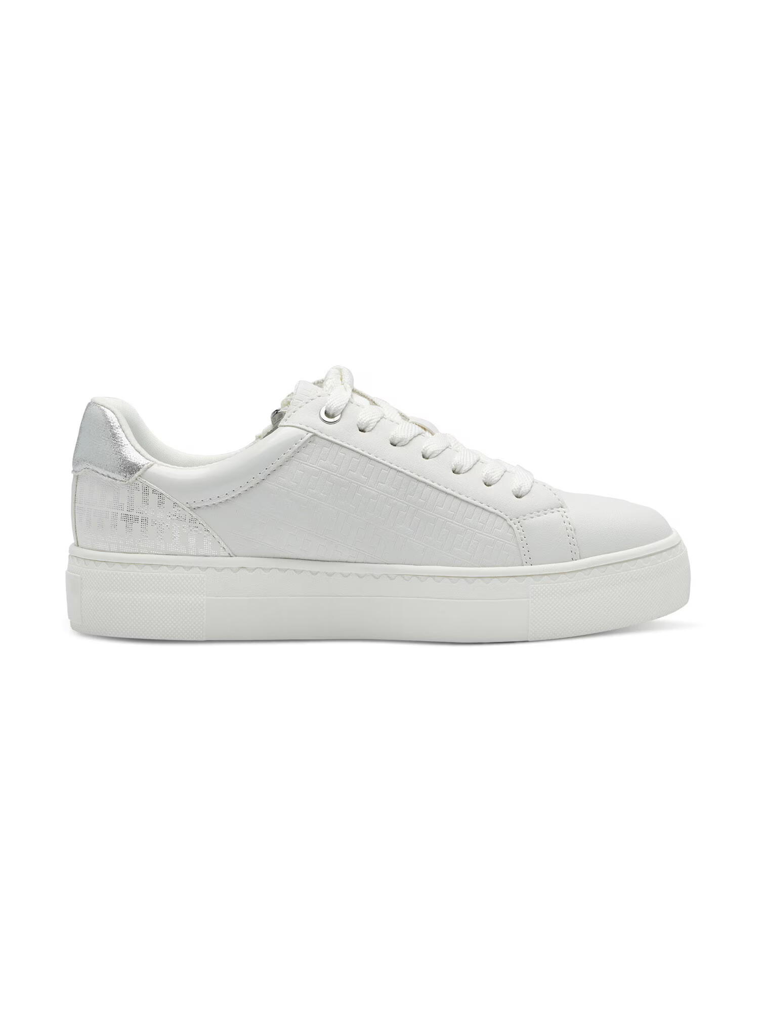 TAMARIS Sneaker low argintiu / alb - Pled.ro