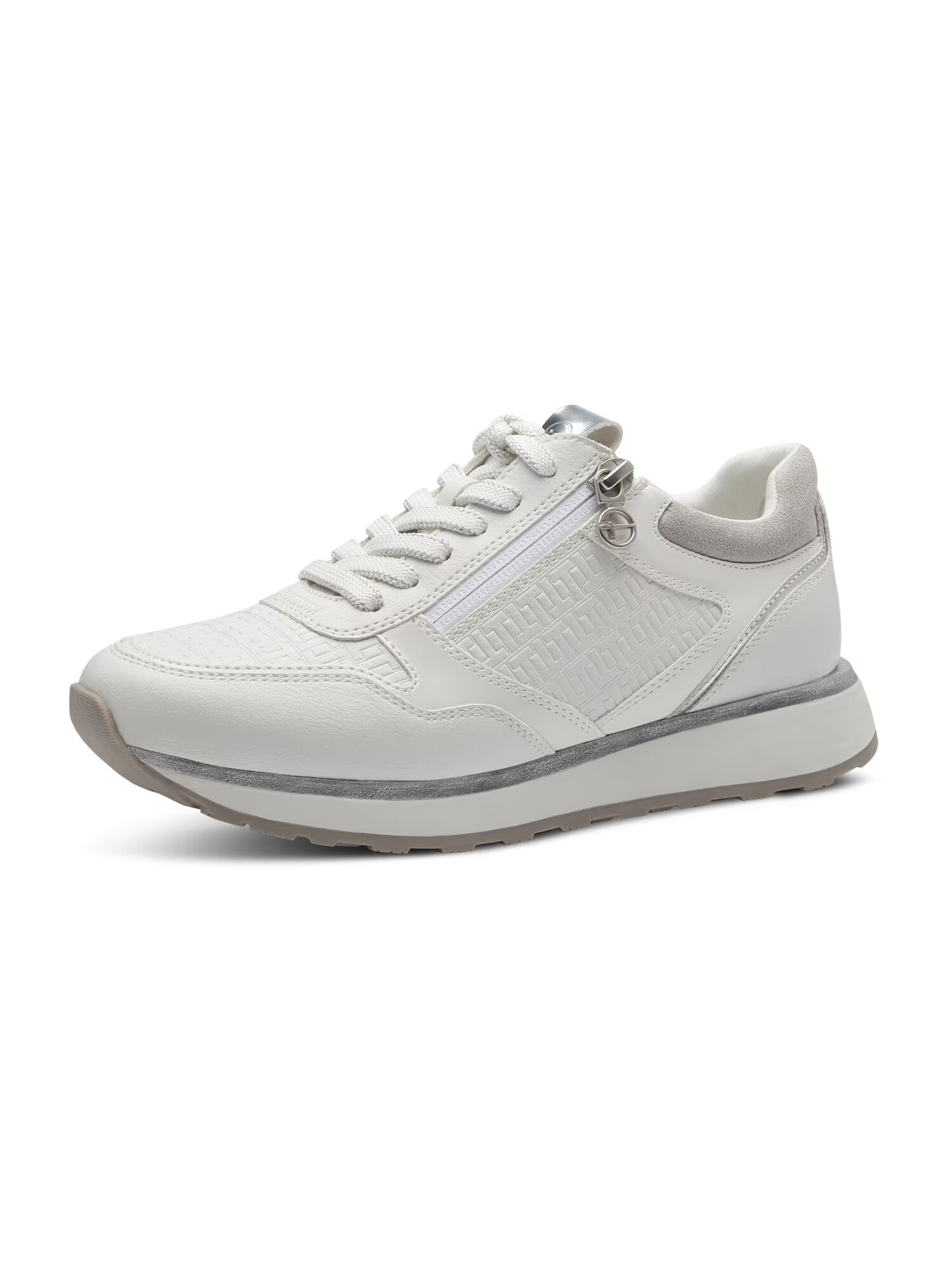 TAMARIS Sneaker low argintiu / alb - Pled.ro