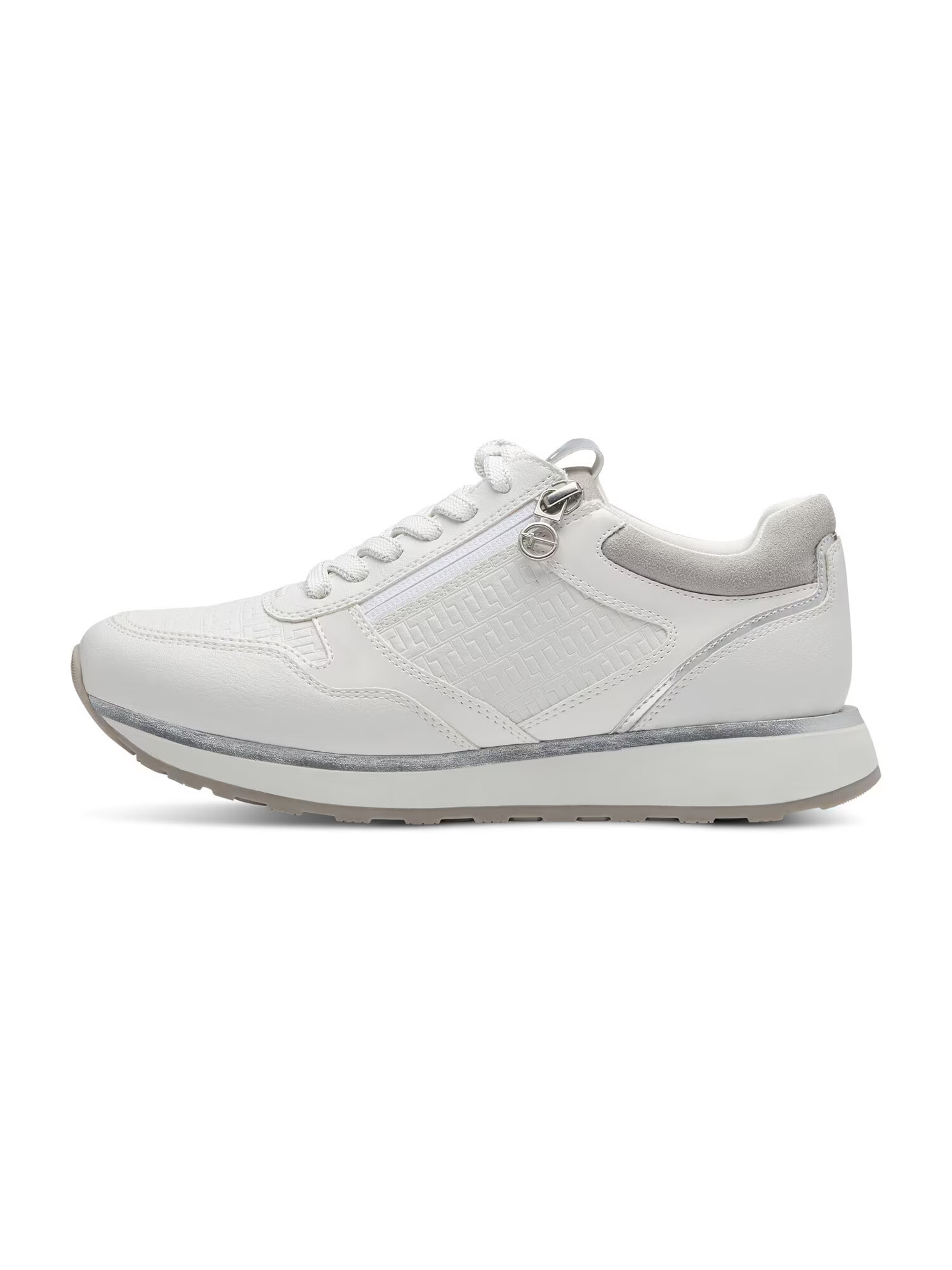 TAMARIS Sneaker low argintiu / alb - Pled.ro