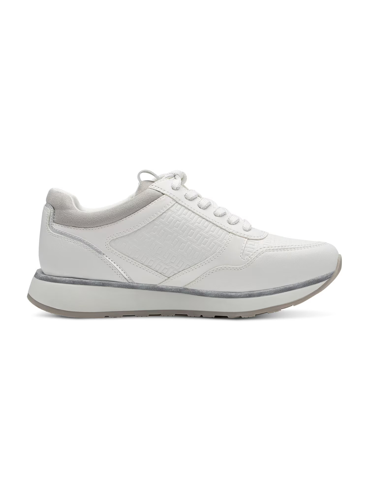 TAMARIS Sneaker low argintiu / alb - Pled.ro