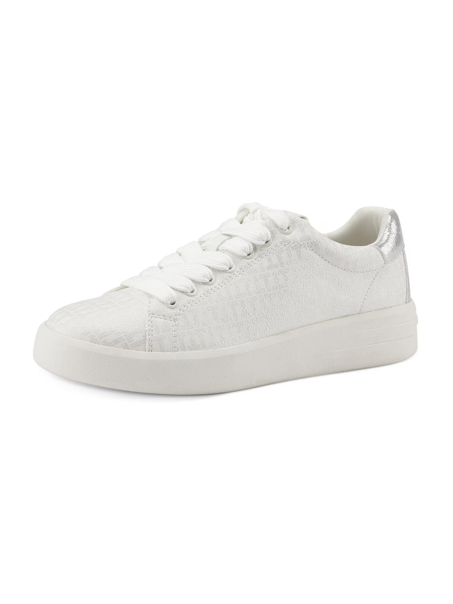 TAMARIS Sneaker low argintiu / alb / alb murdar - Pled.ro