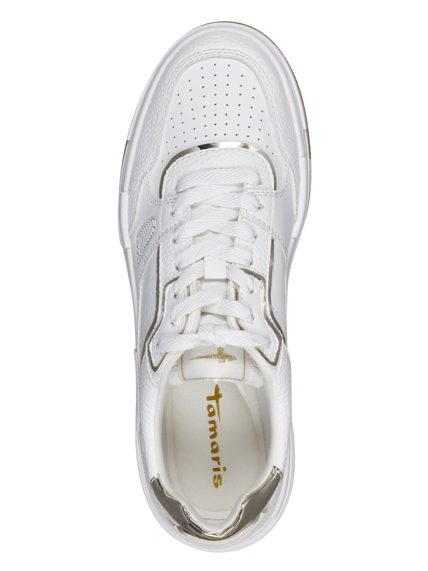 TAMARIS Sneaker low auriu / alb - Pled.ro