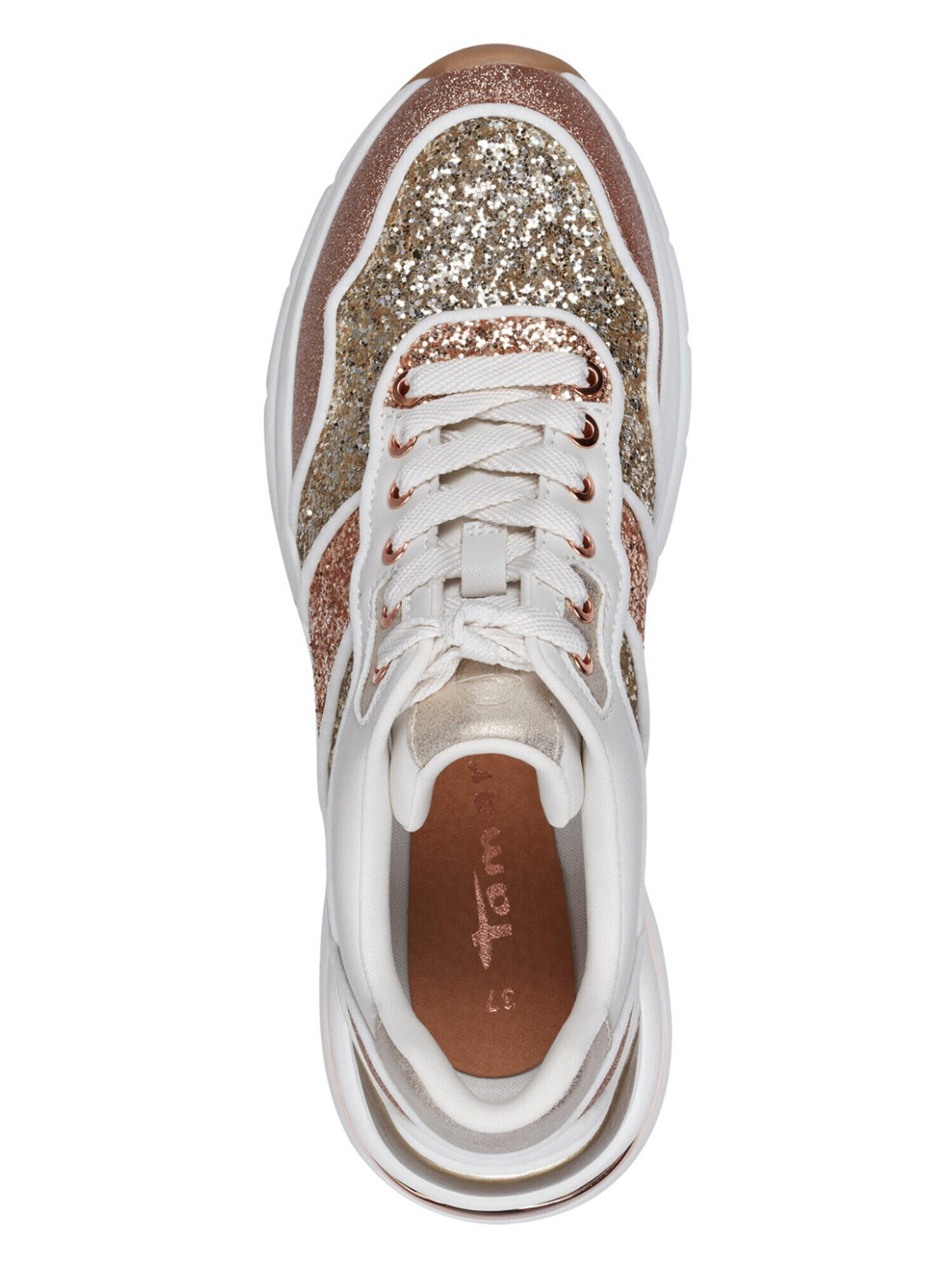 TAMARIS Sneaker low auriu - roz / argintiu / alb - Pled.ro