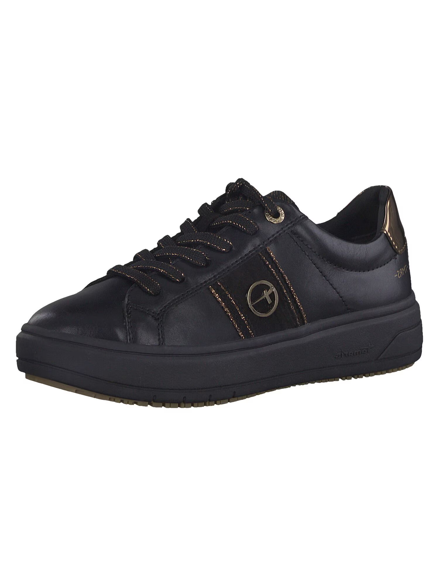 TAMARIS Sneaker low auriu / negru - Pled.ro