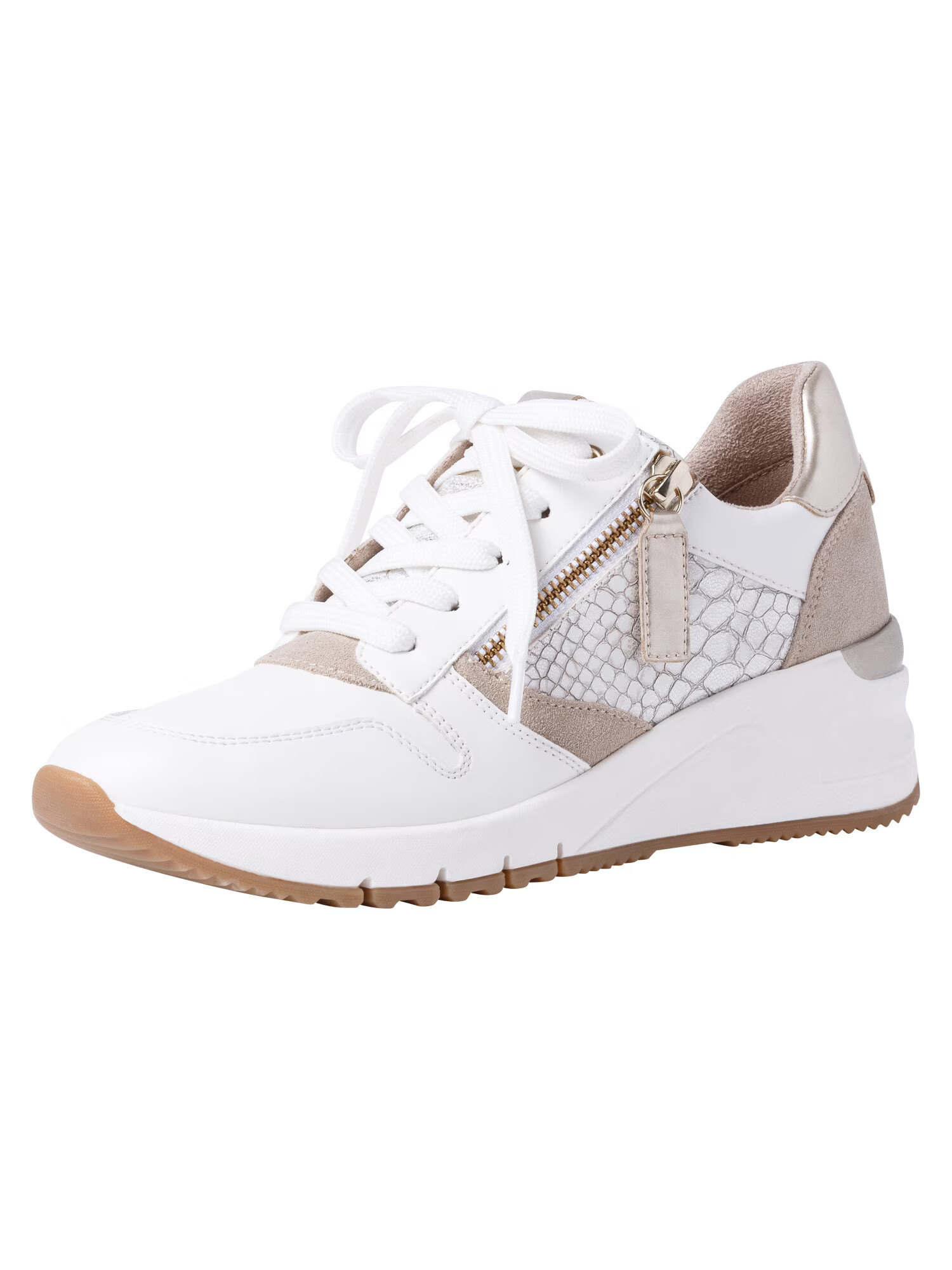 TAMARIS Sneaker low bej / alb - Pled.ro