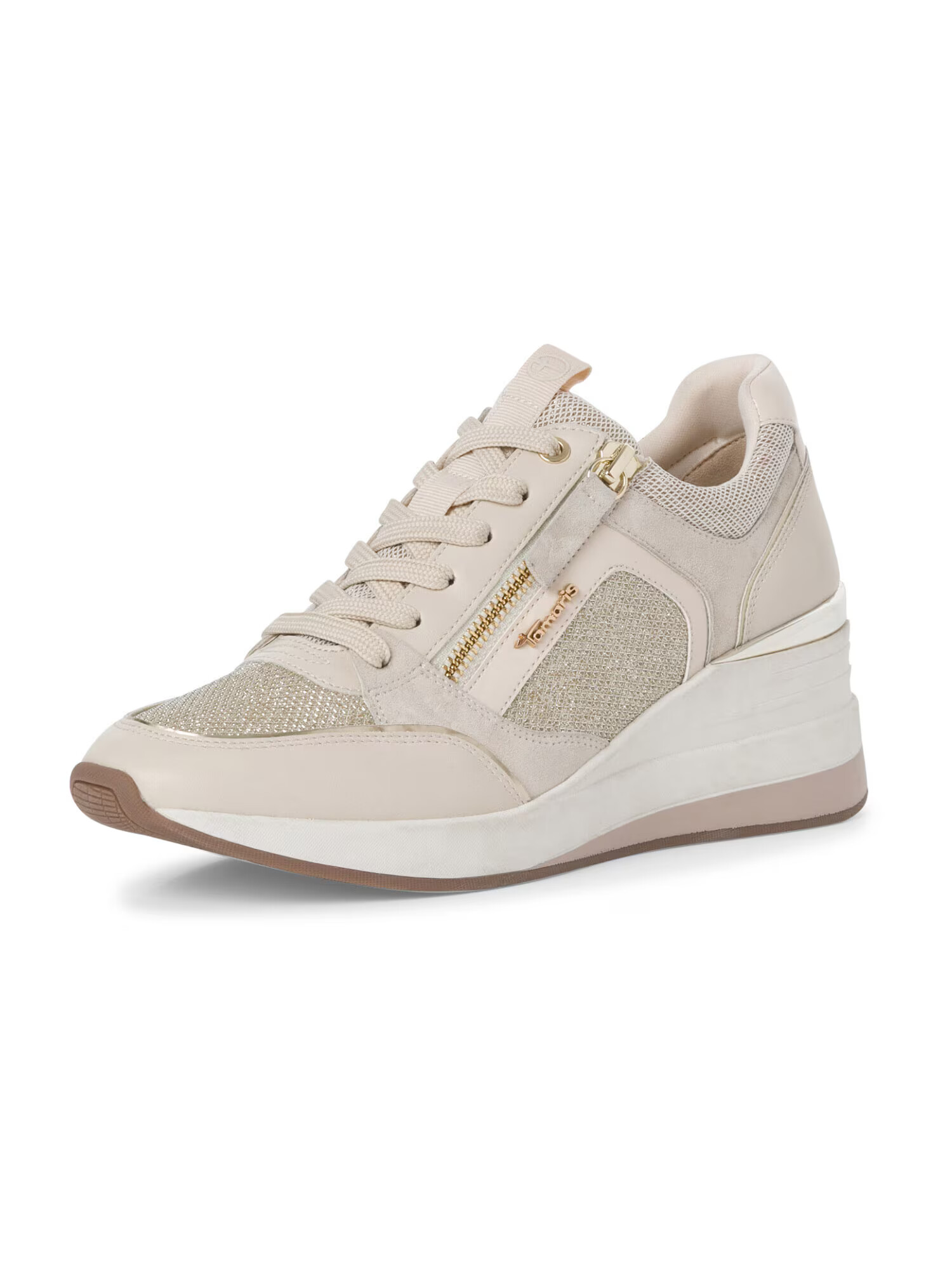 TAMARIS Sneaker low bej / crem / auriu - Pled.ro