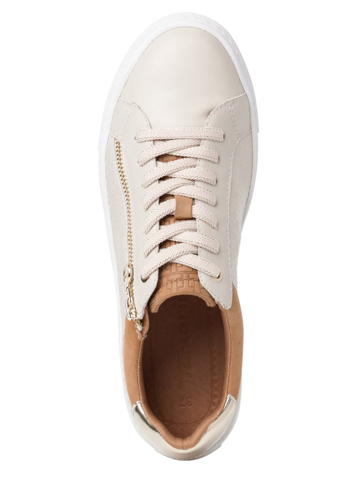 TAMARIS Sneaker low bej / culoarea pielii / maro pueblo - Pled.ro