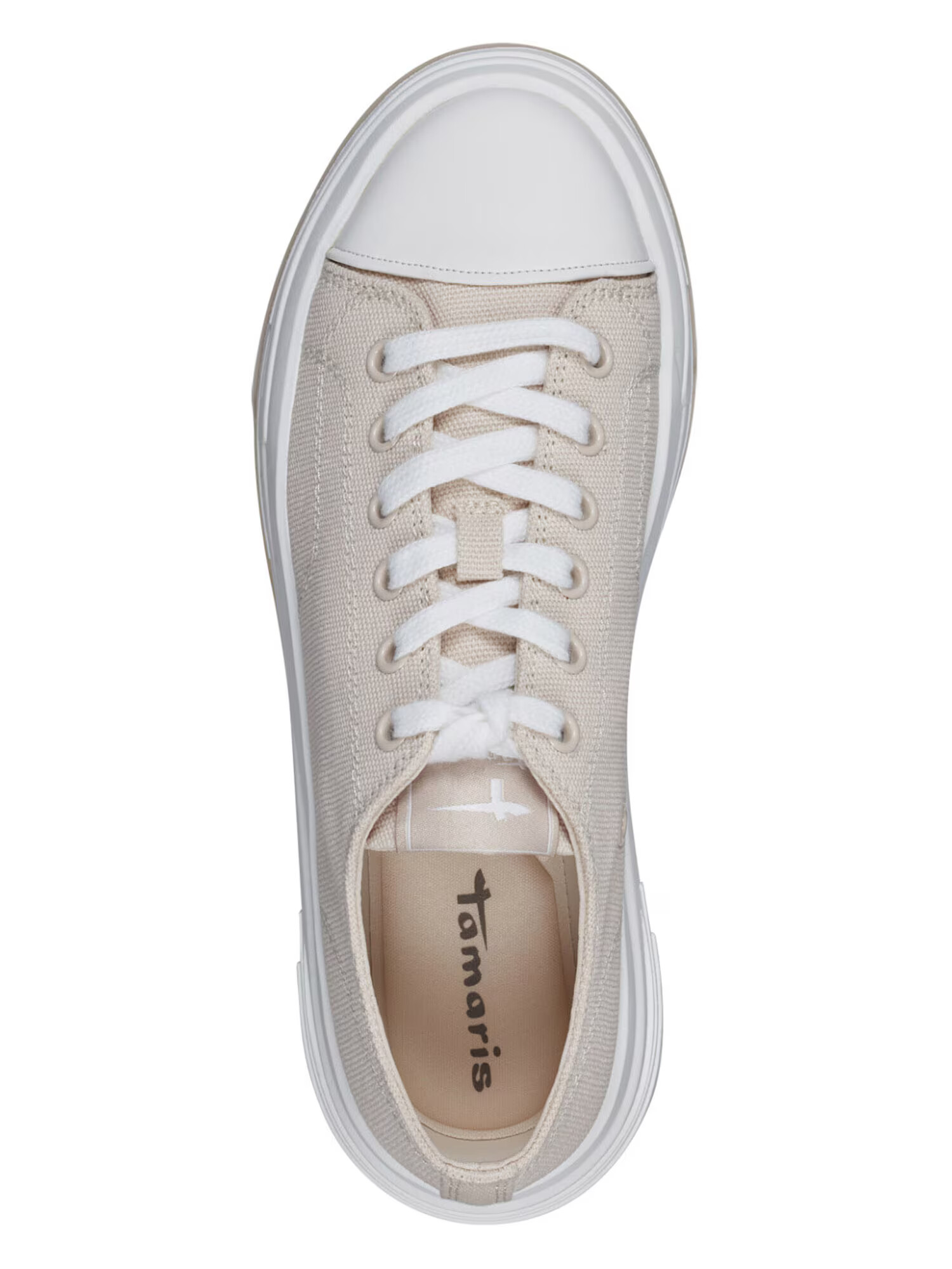 TAMARIS Sneaker low bej deschis / alb - Pled.ro