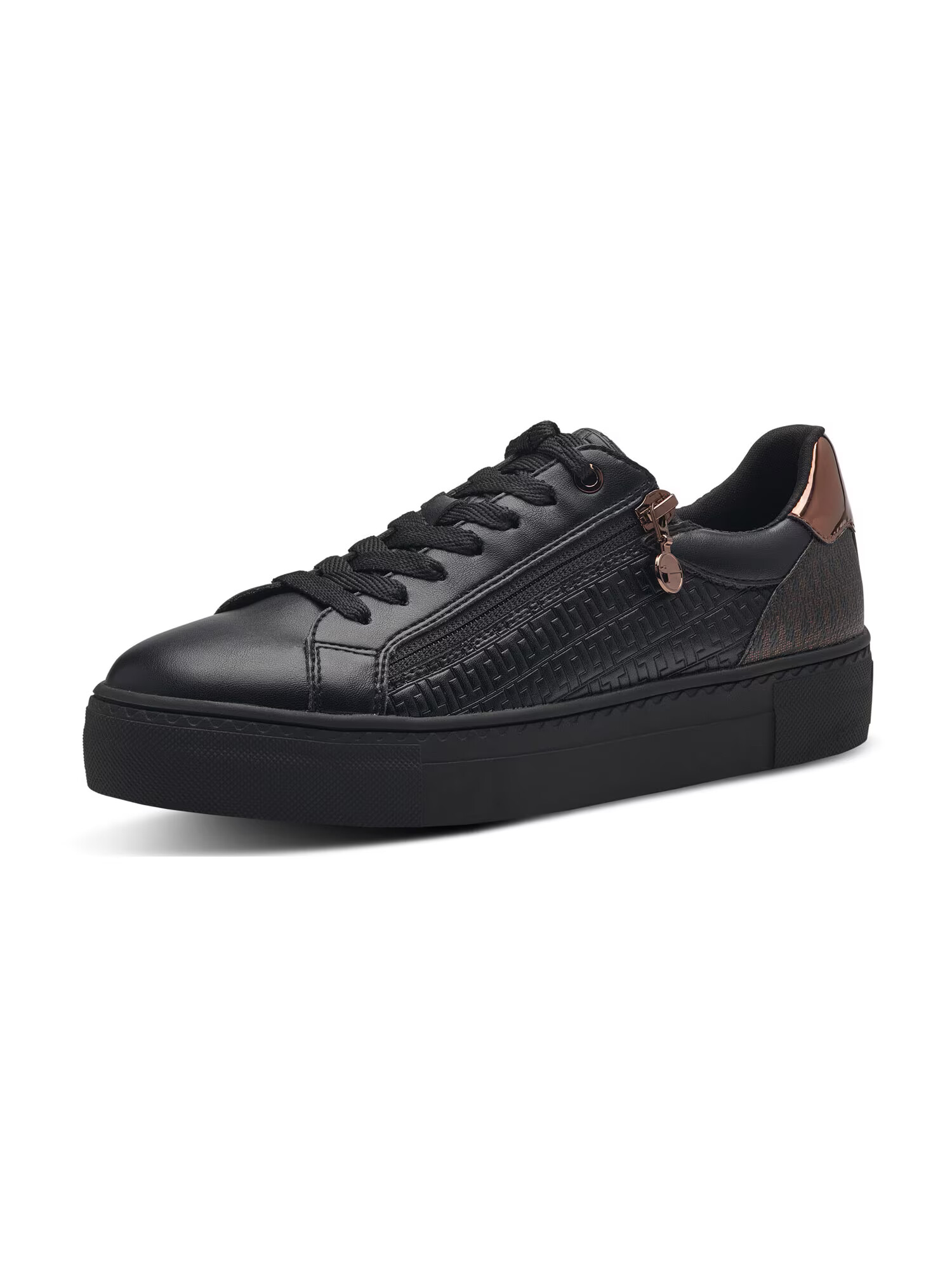 TAMARIS Sneaker low bronz / negru - Pled.ro