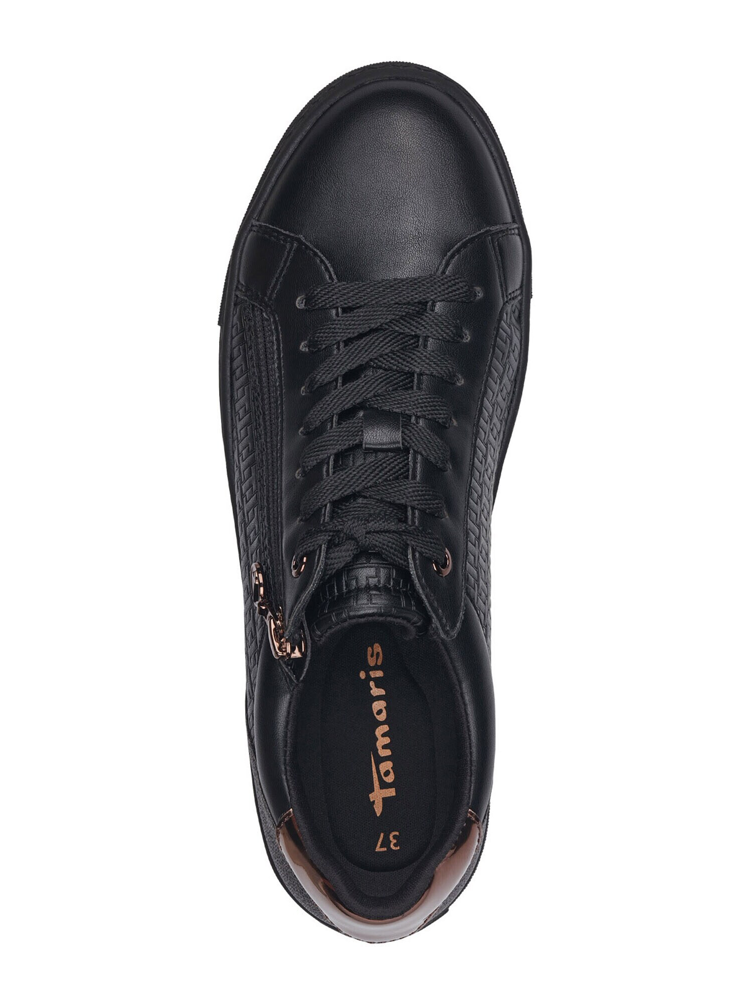 TAMARIS Sneaker low bronz / negru - Pled.ro