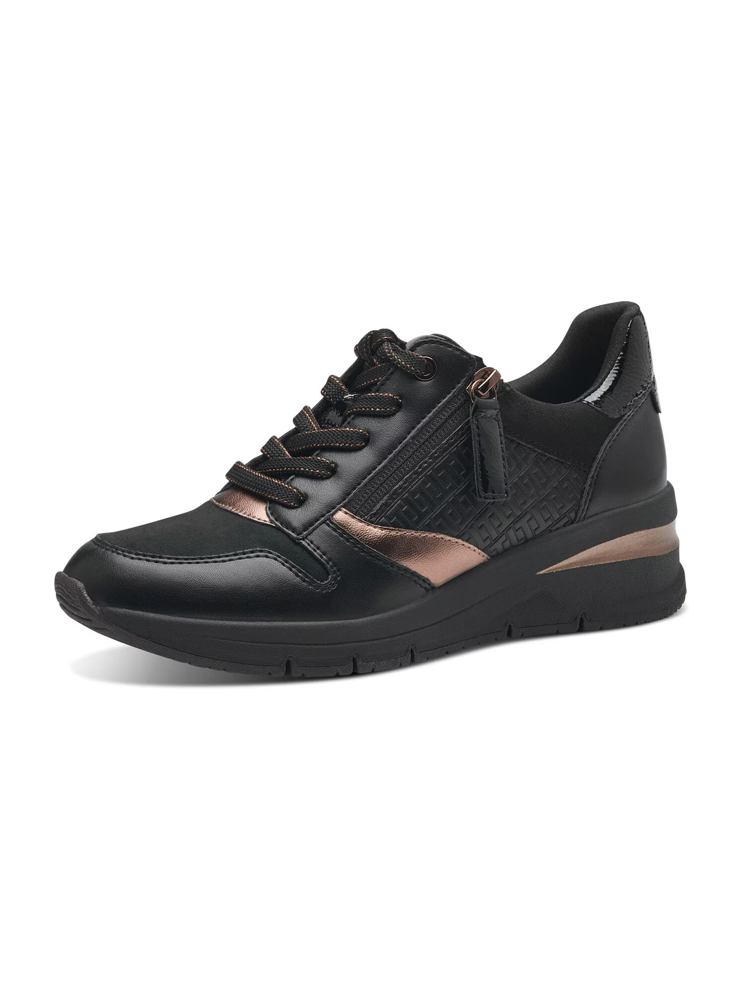 TAMARIS Sneaker low bronz / negru - Pled.ro