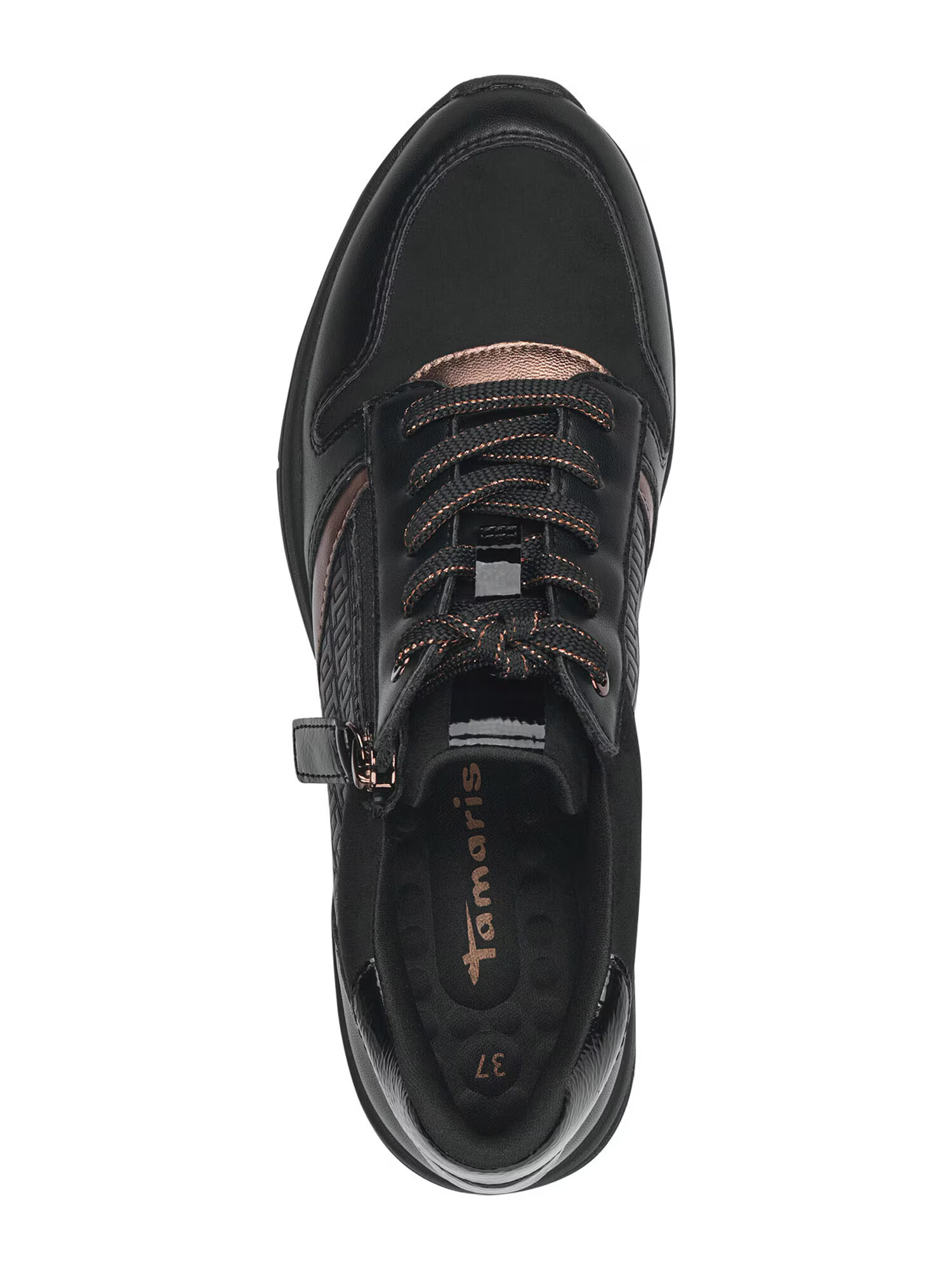 TAMARIS Sneaker low bronz / negru - Pled.ro