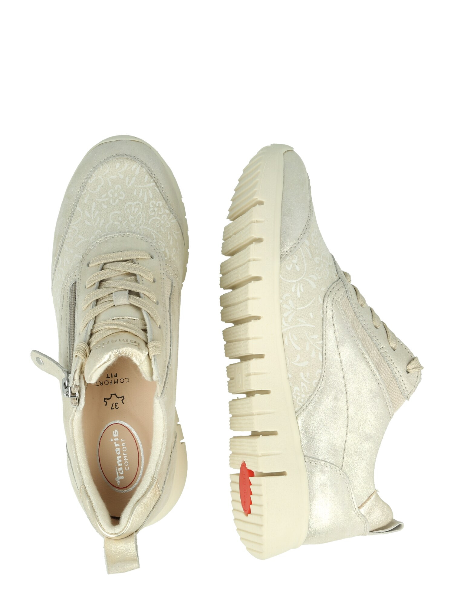 TAMARIS Sneaker low crem / auriu / alb - Pled.ro