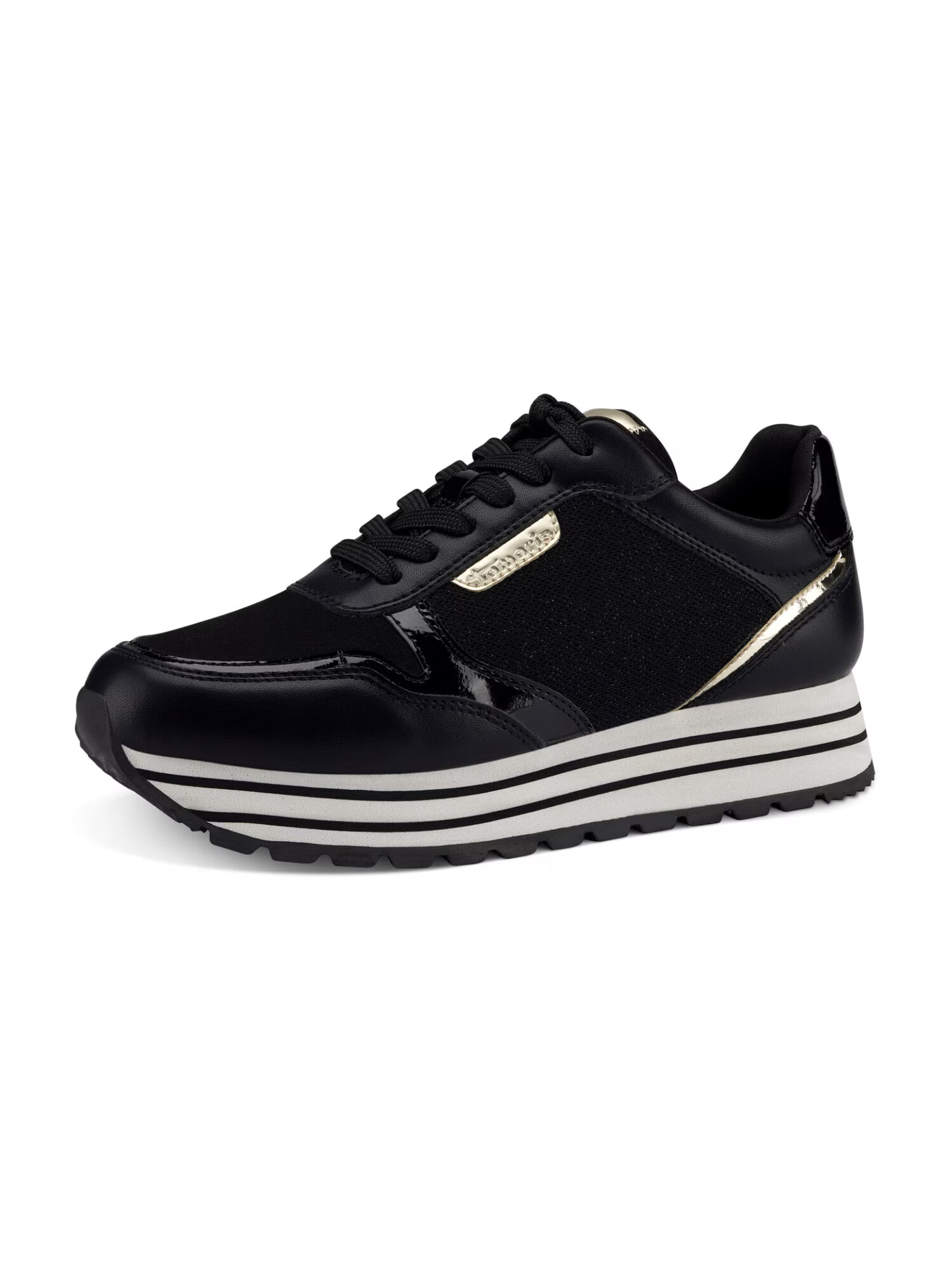 TAMARIS Sneaker low galben auriu / negru - Pled.ro