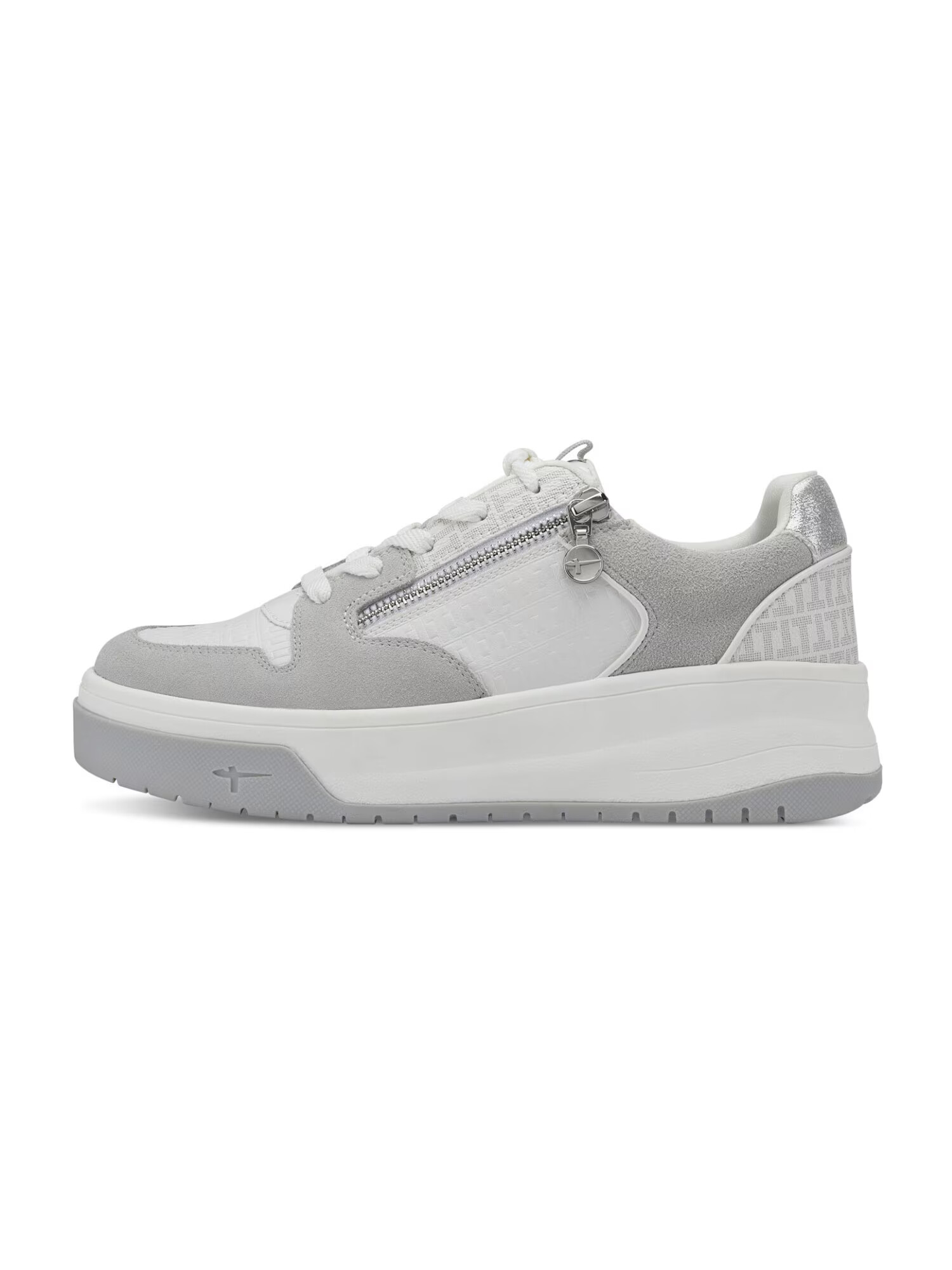 TAMARIS Sneaker low gri / argintiu / alb - Pled.ro