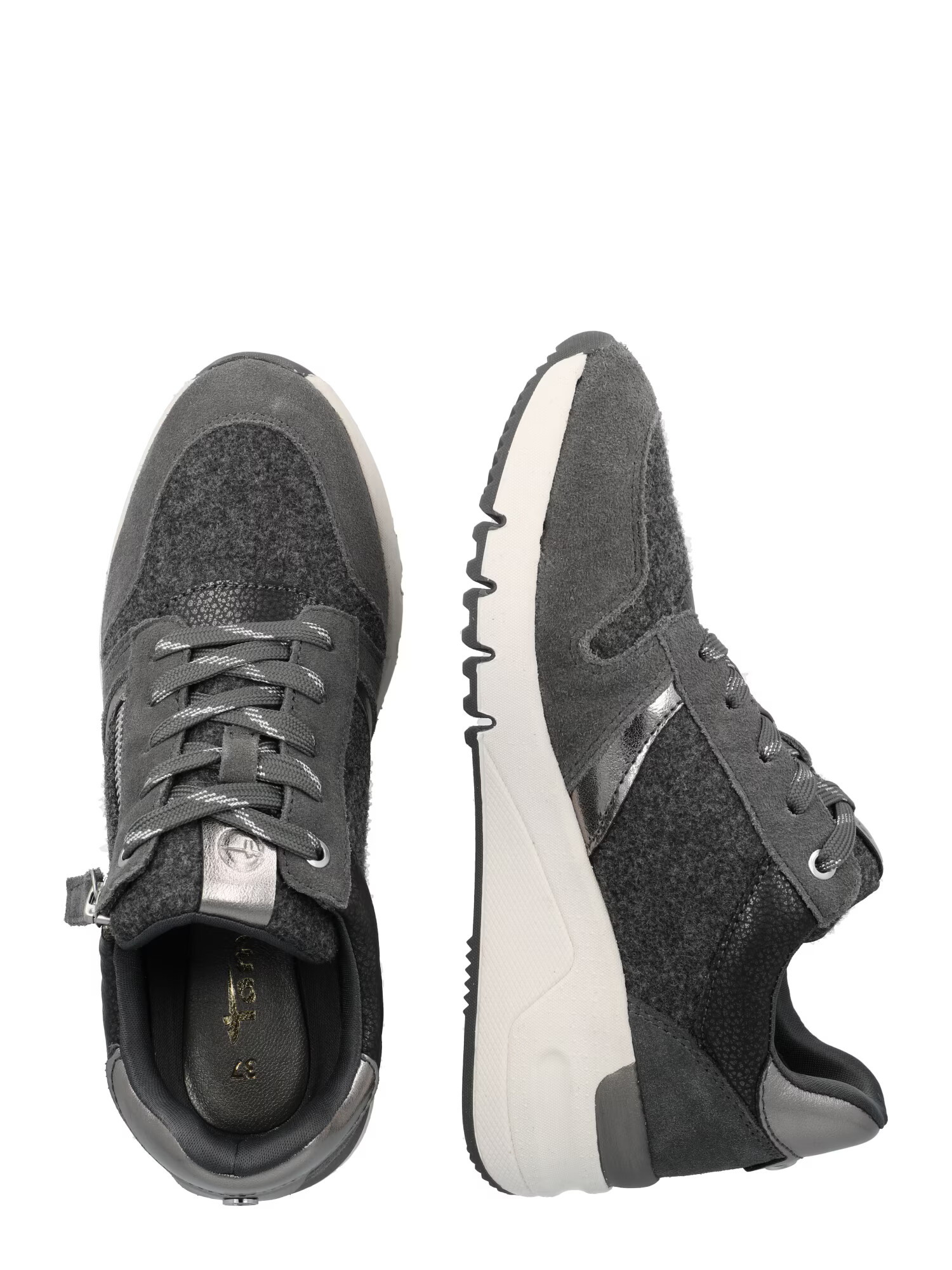 TAMARIS Sneaker low gri argintiu / gri închis / gri amestecat - Pled.ro