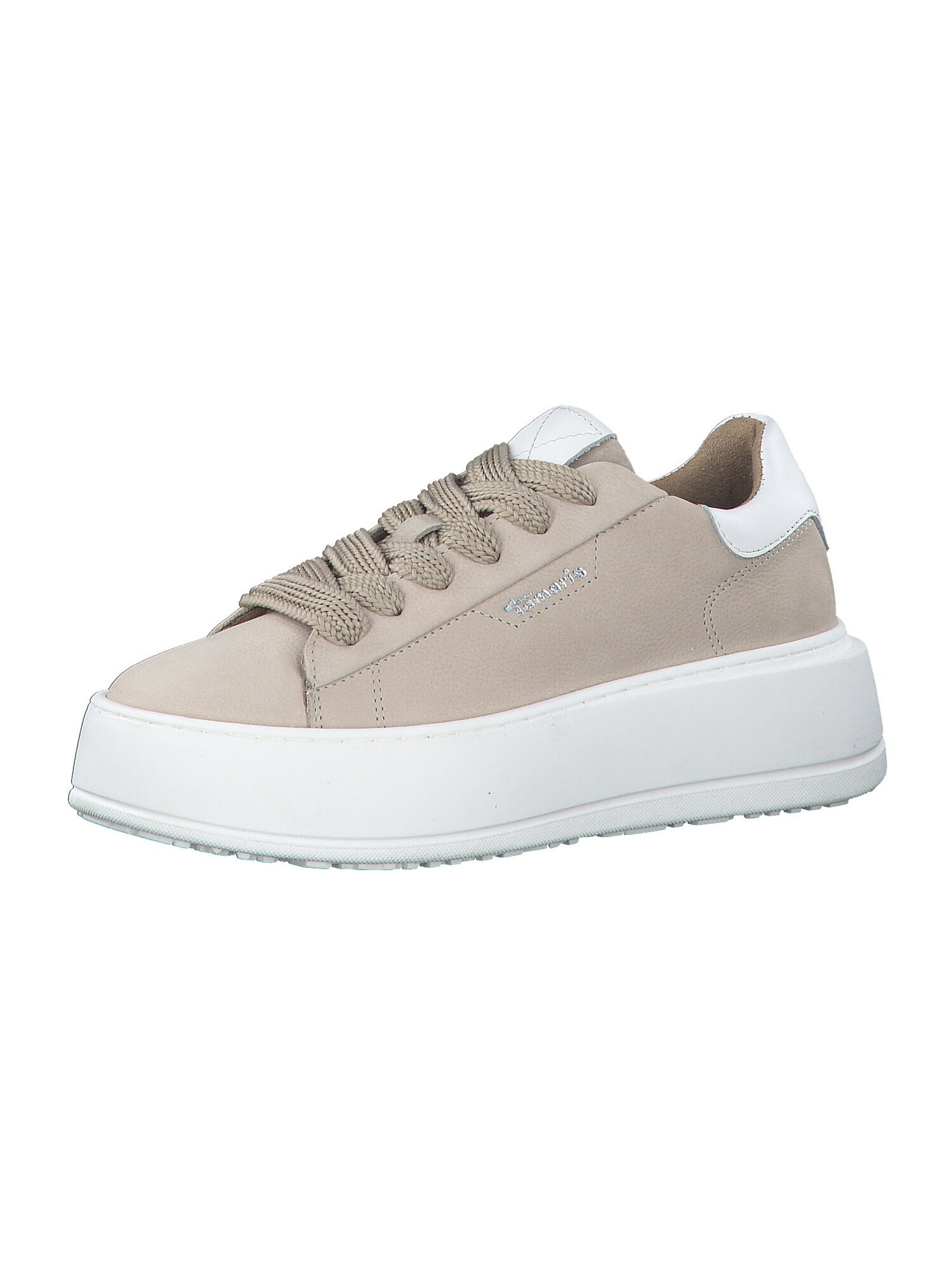 TAMARIS Sneaker low maro deschis / argintiu / alb - Pled.ro