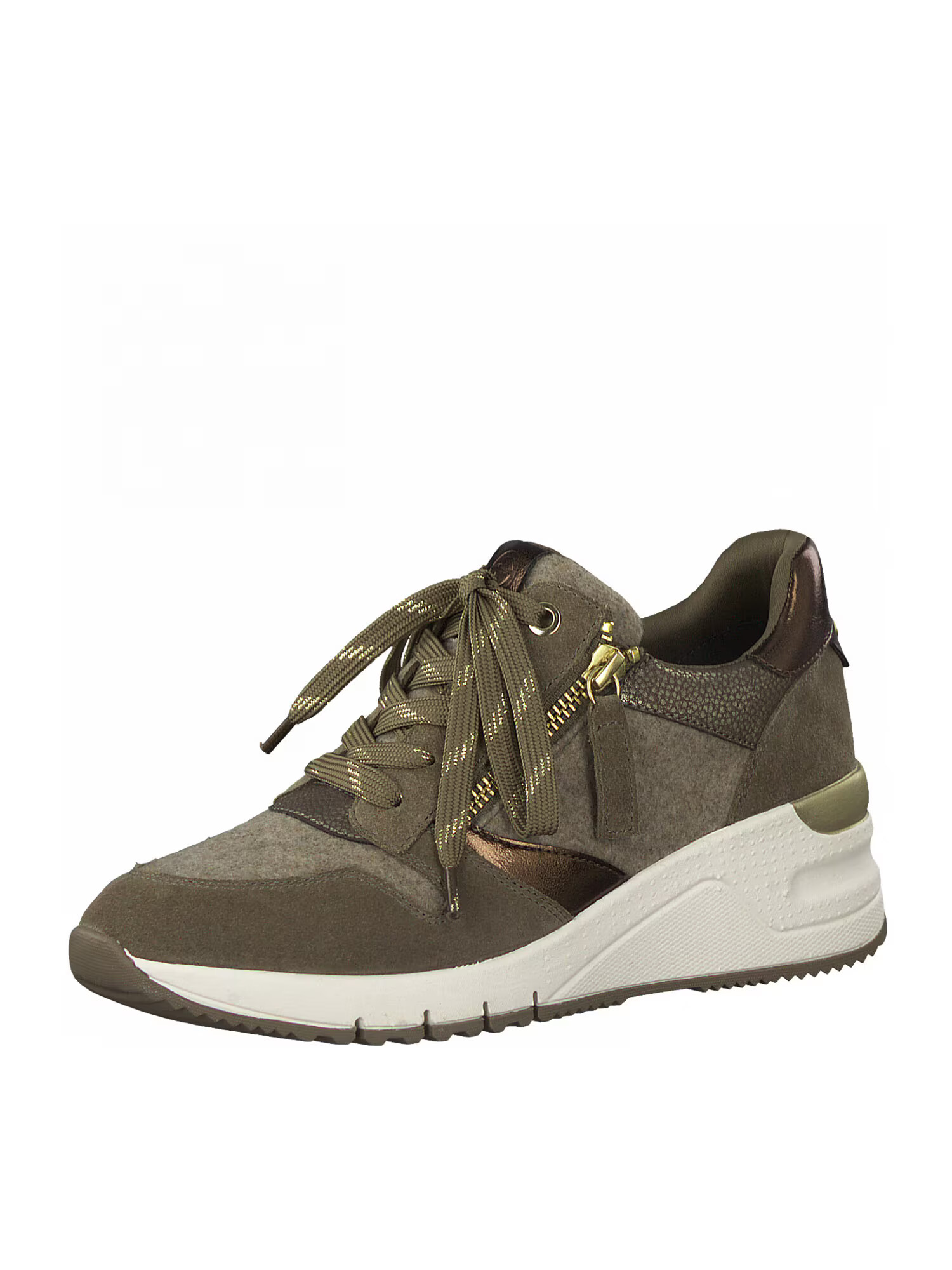 TAMARIS Sneaker low maro închis / bronz / gri taupe - Pled.ro