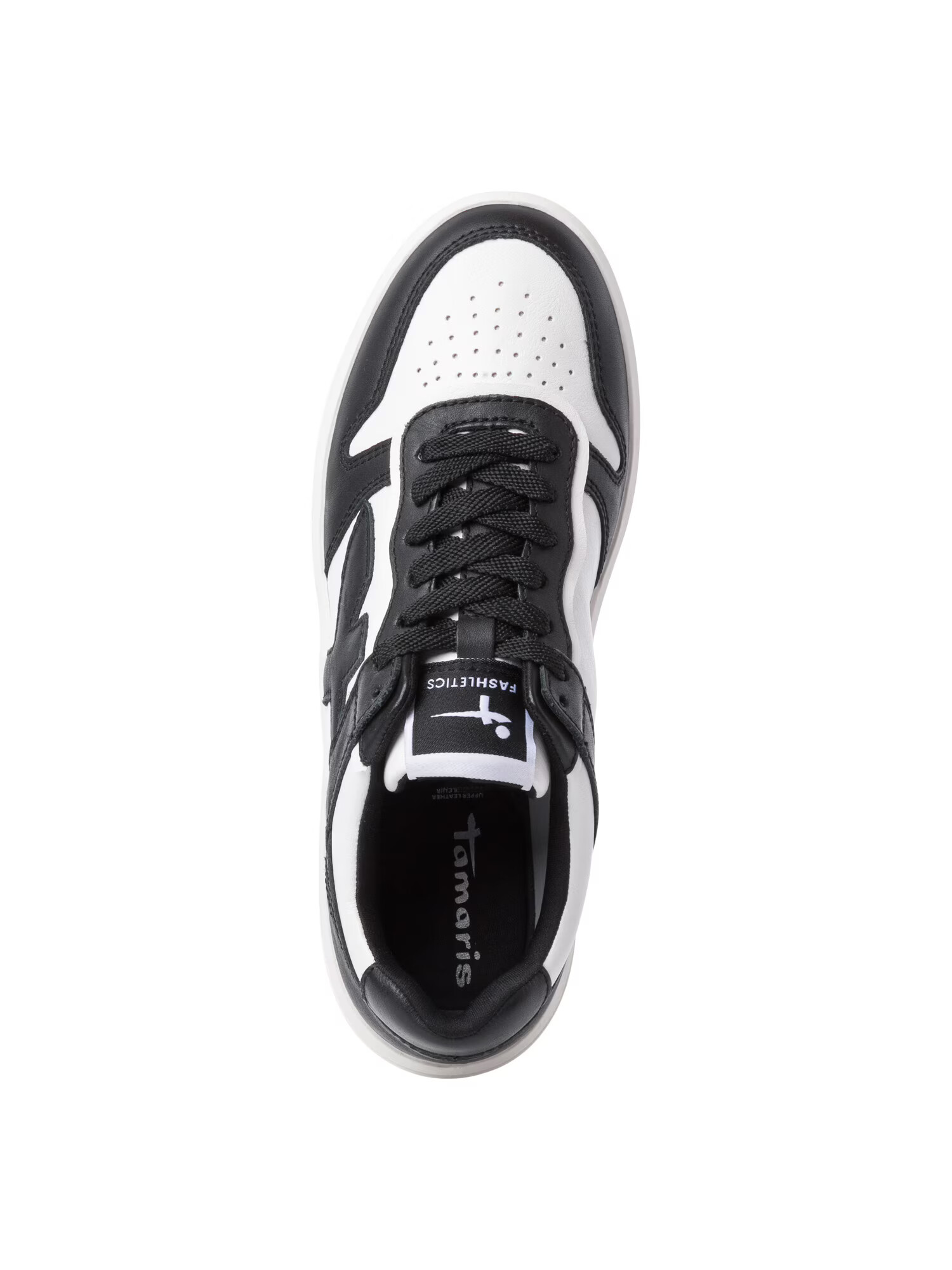 TAMARIS Sneaker low negru / alb - Pled.ro