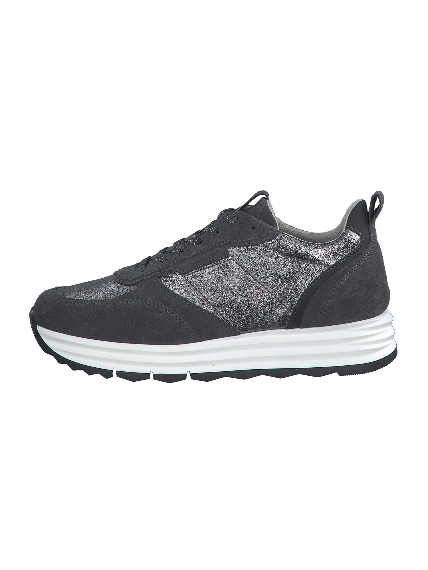 TAMARIS Sneaker low negru / argintiu - Pled.ro