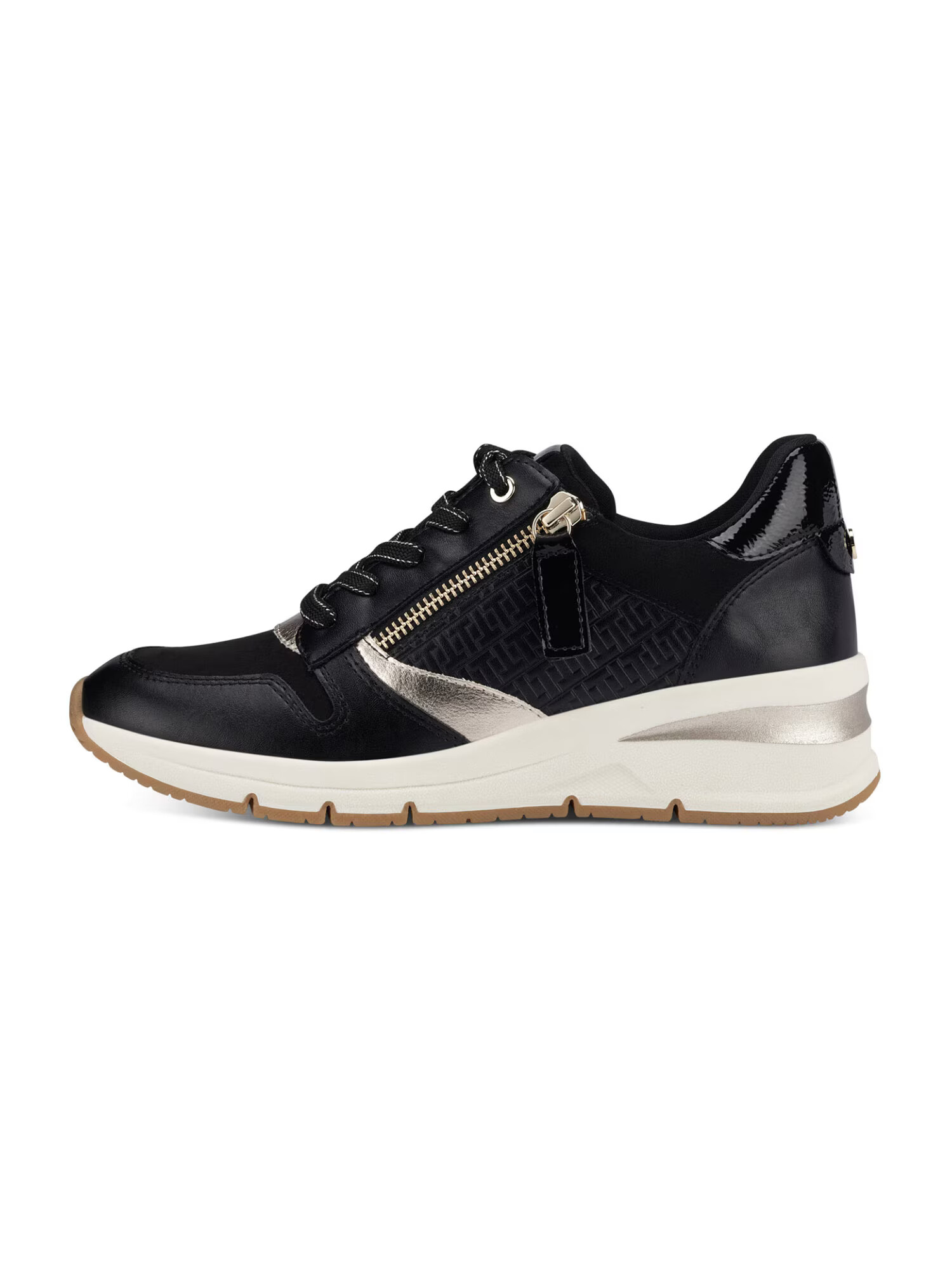 TAMARIS Sneaker low negru / argintiu - Pled.ro