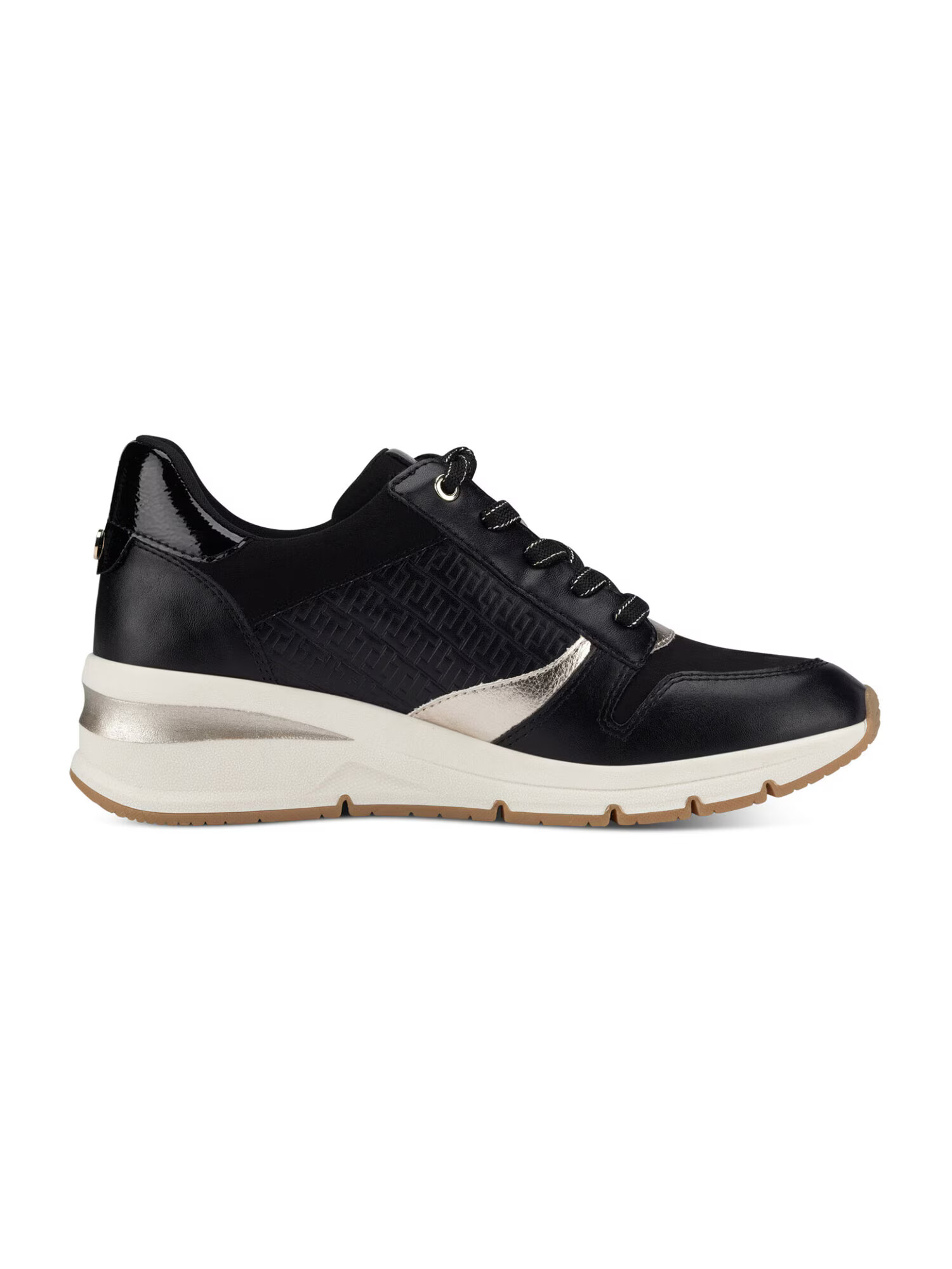 TAMARIS Sneaker low negru / argintiu - Pled.ro