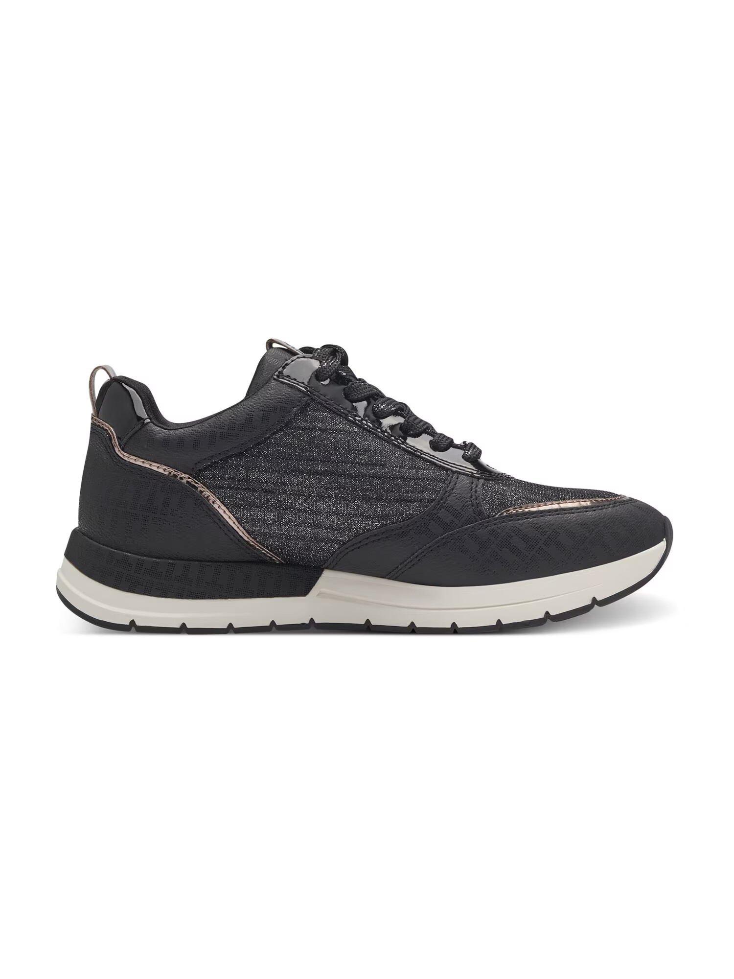 TAMARIS Sneaker low negru / argintiu - Pled.ro