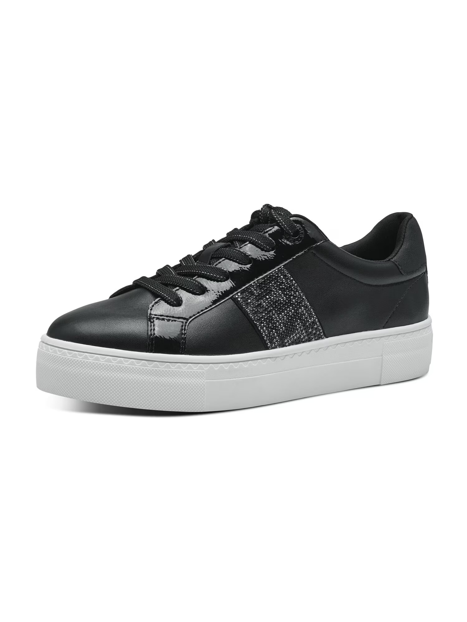 TAMARIS Sneaker low negru / argintiu - Pled.ro