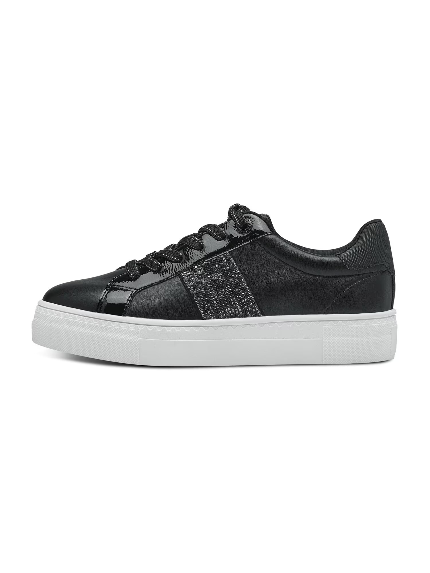 TAMARIS Sneaker low negru / argintiu - Pled.ro