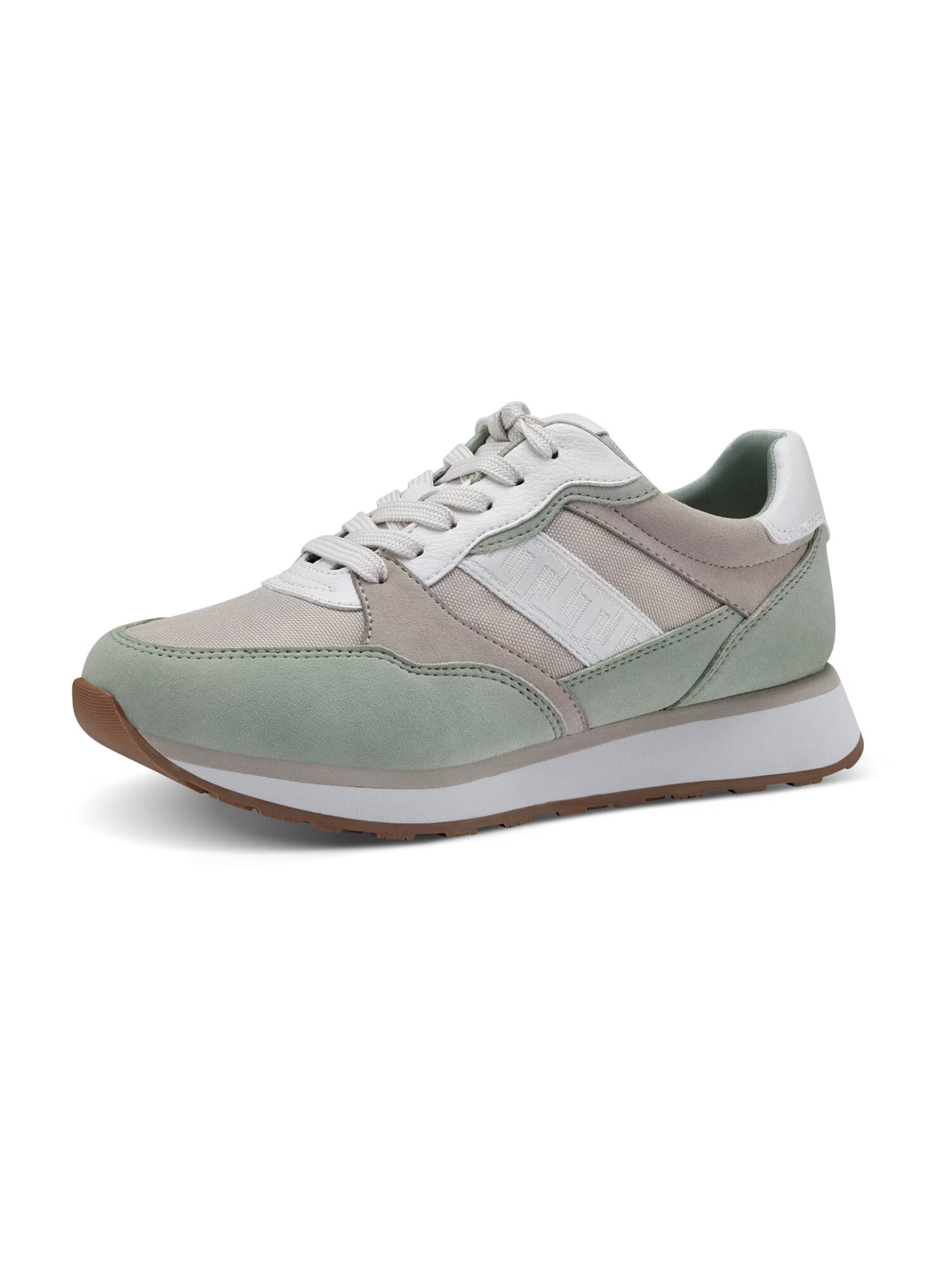 TAMARIS Sneaker low 'Woms' bej / verde mentă / alb - Pled.ro