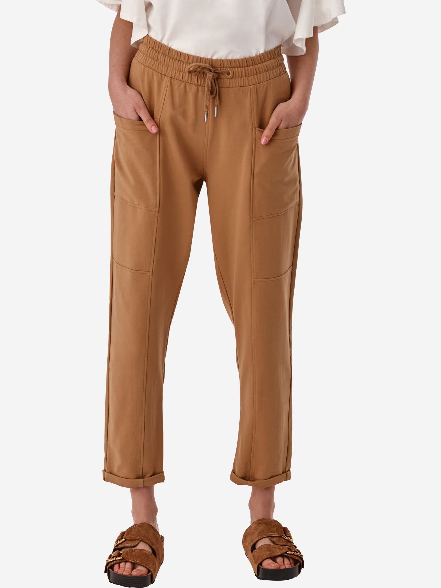 TATUUM Pantaloni 'Muse' maro caramel - Pled.ro