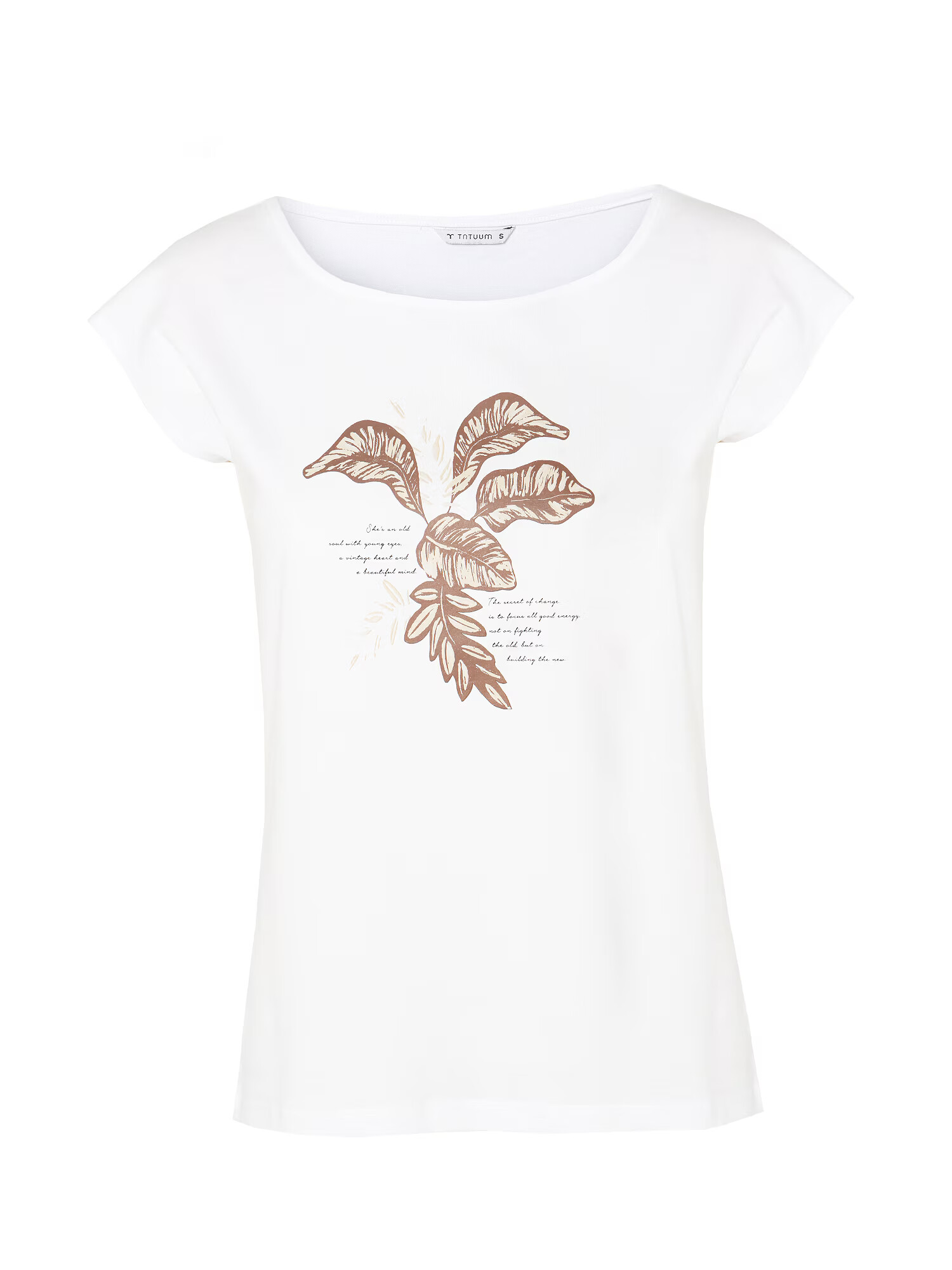 TATUUM Tricou 'AMANDA 1' bej / alb - Pled.ro