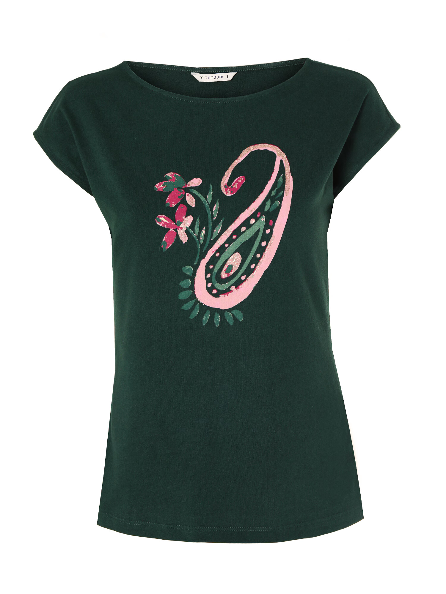 TATUUM Tricou 'AMANDA 4' verde pin / roz - Pled.ro