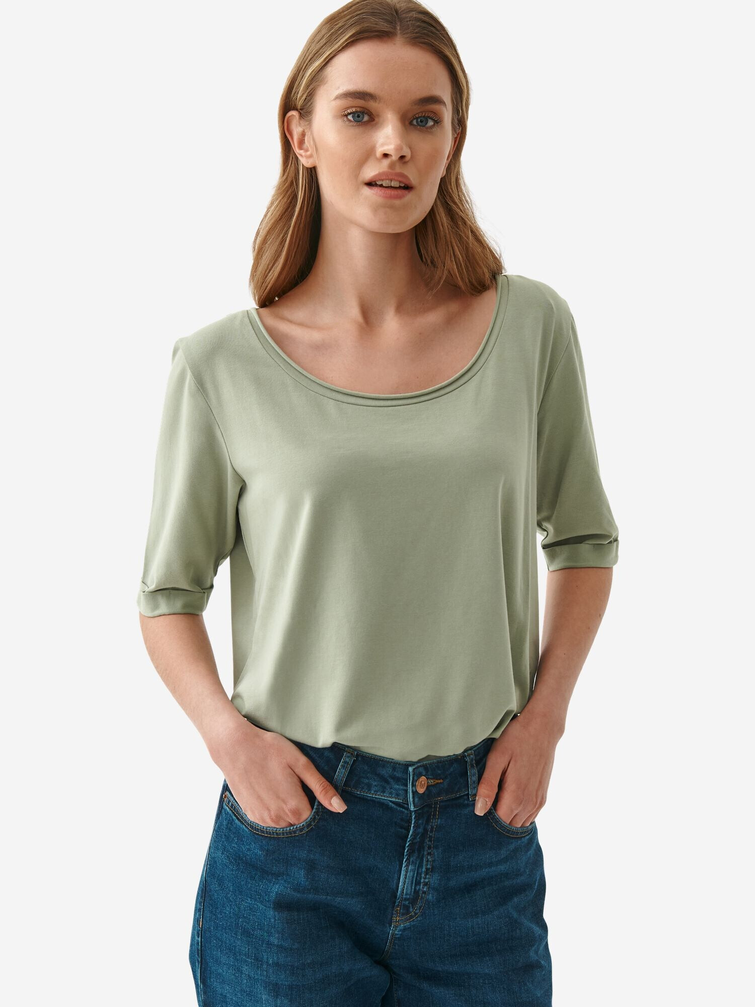 TATUUM Tricou 'ORAWO' verde pastel - Pled.ro