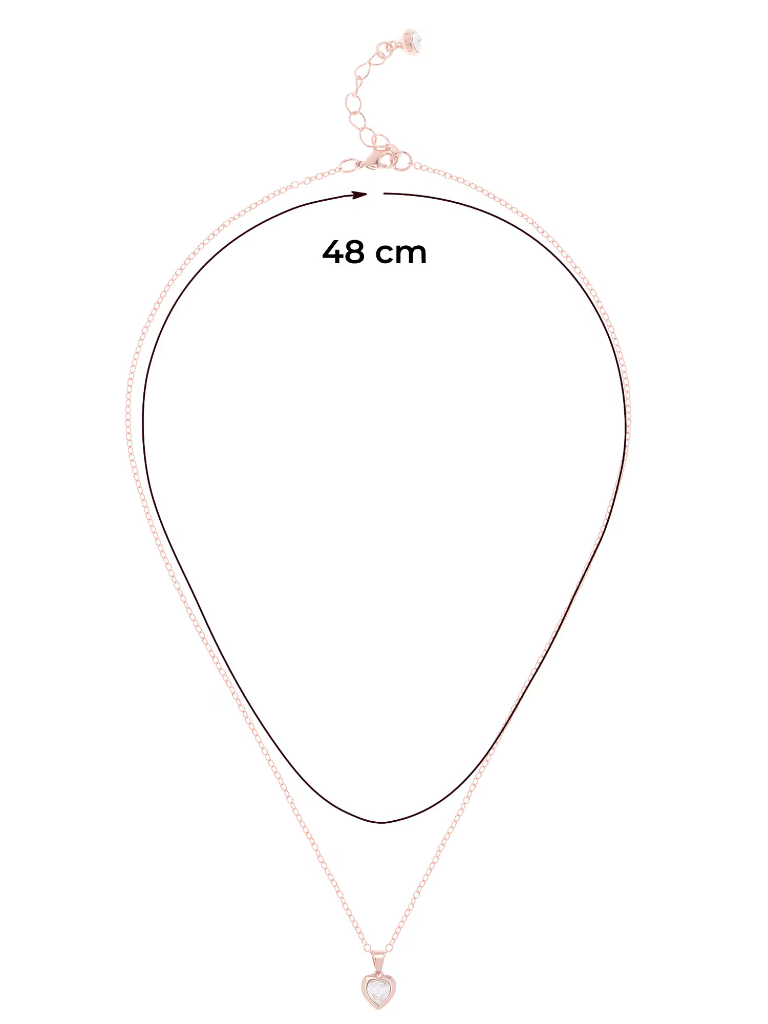 Ted Baker Lanțuri 'HANNELA: CRYSTAL HEART PENDANT' auriu / rosé - Pled.ro