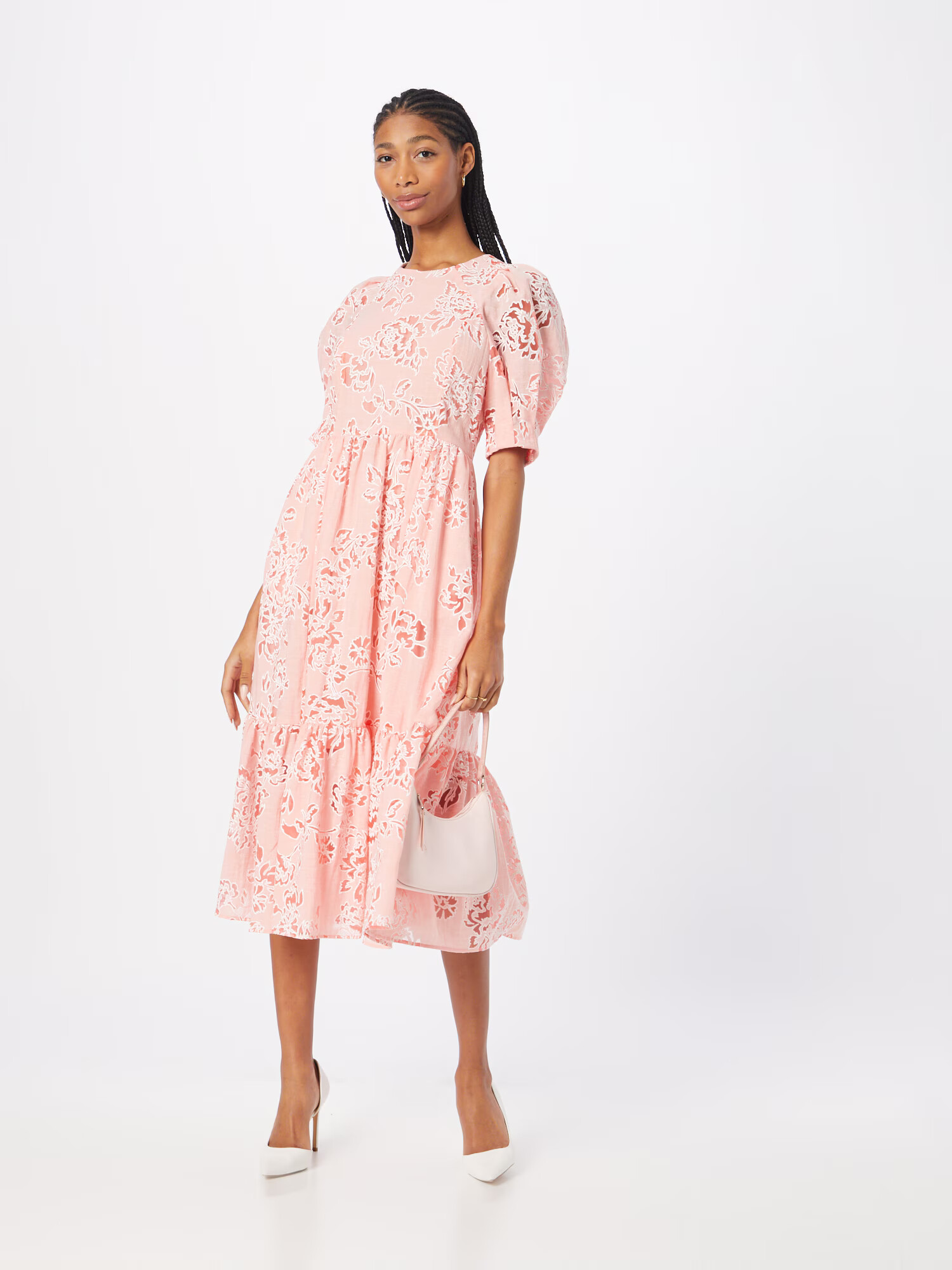 Ted Baker Rochie 'Esthher' corai / portocaliu somon / alb - Pled.ro