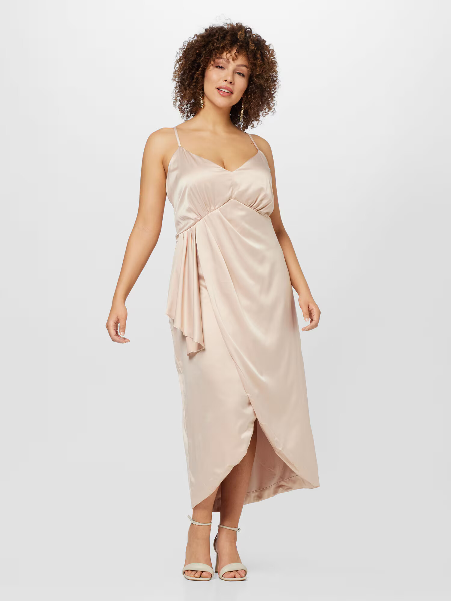 TFNC Plus Rochie 'ALIYA' gri taupe - Pled.ro