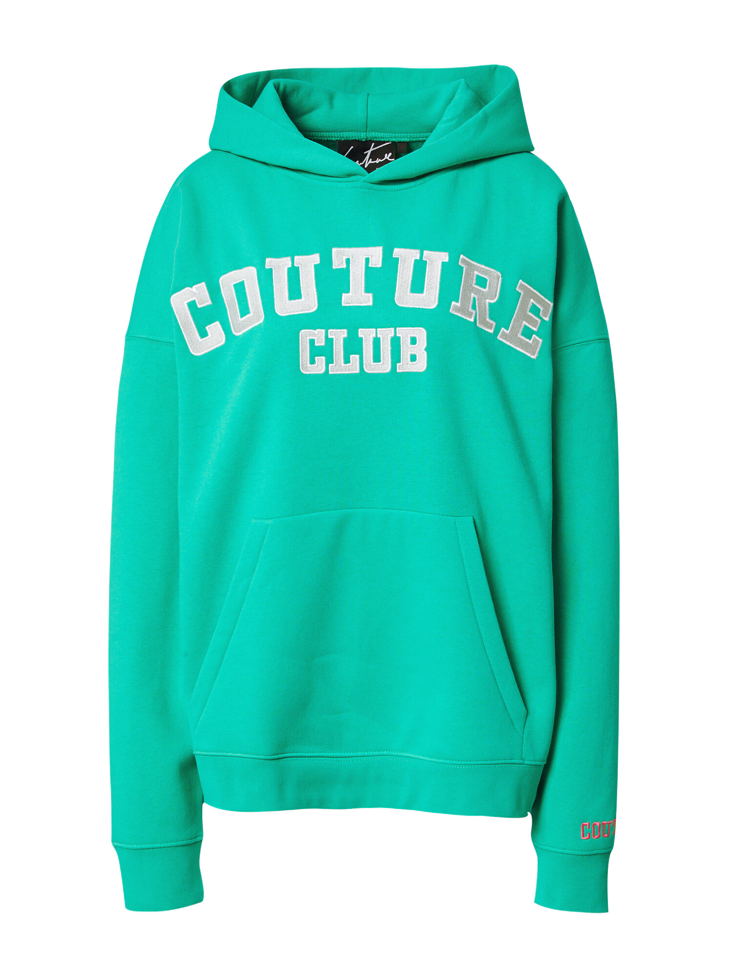 The Couture Club Bluză de molton gri / verde limetă / roșu deschis / alb - Pled.ro