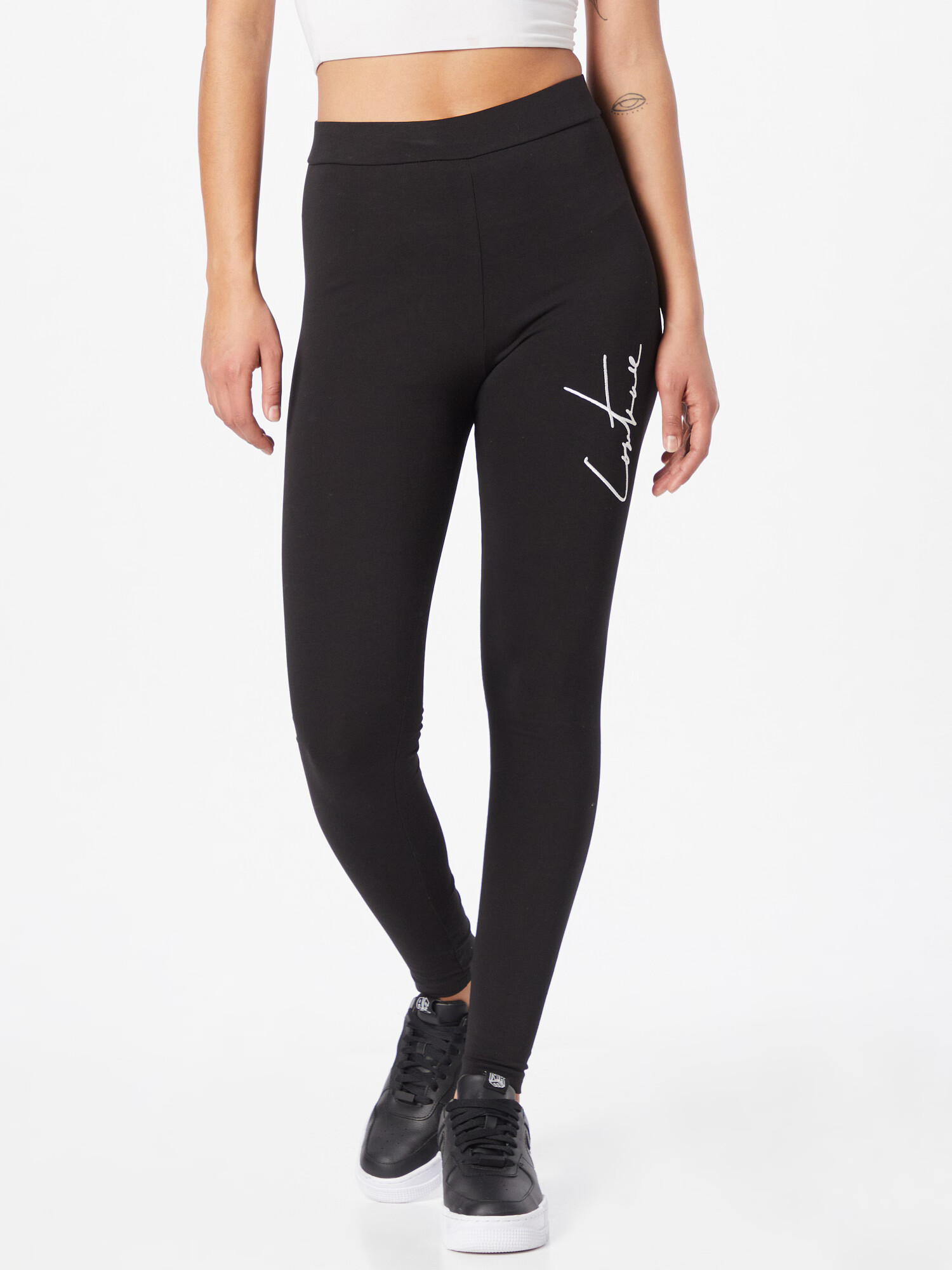 The Couture Club Leggings negru / alb - Pled.ro