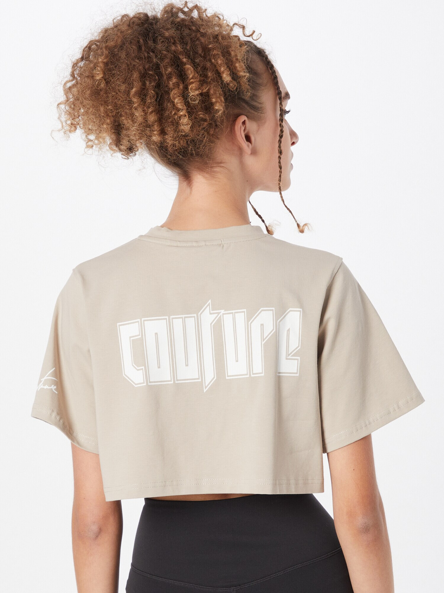 The Couture Club Tricou bej deschis / alb - Pled.ro