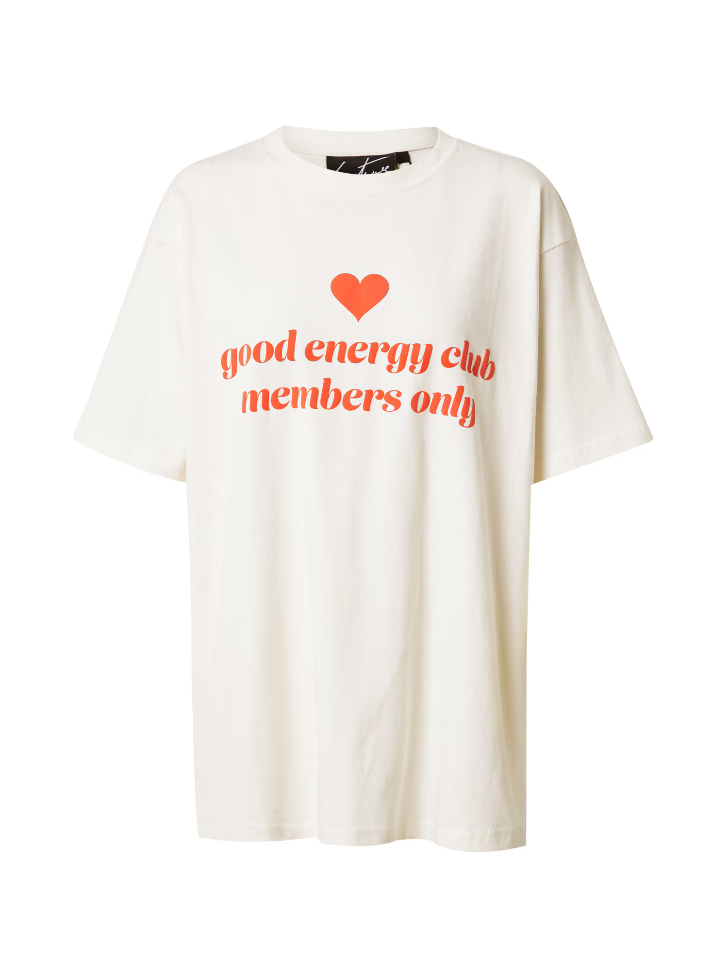 The Couture Club Tricou 'Good Energy' portocaliu / alb - Pled.ro