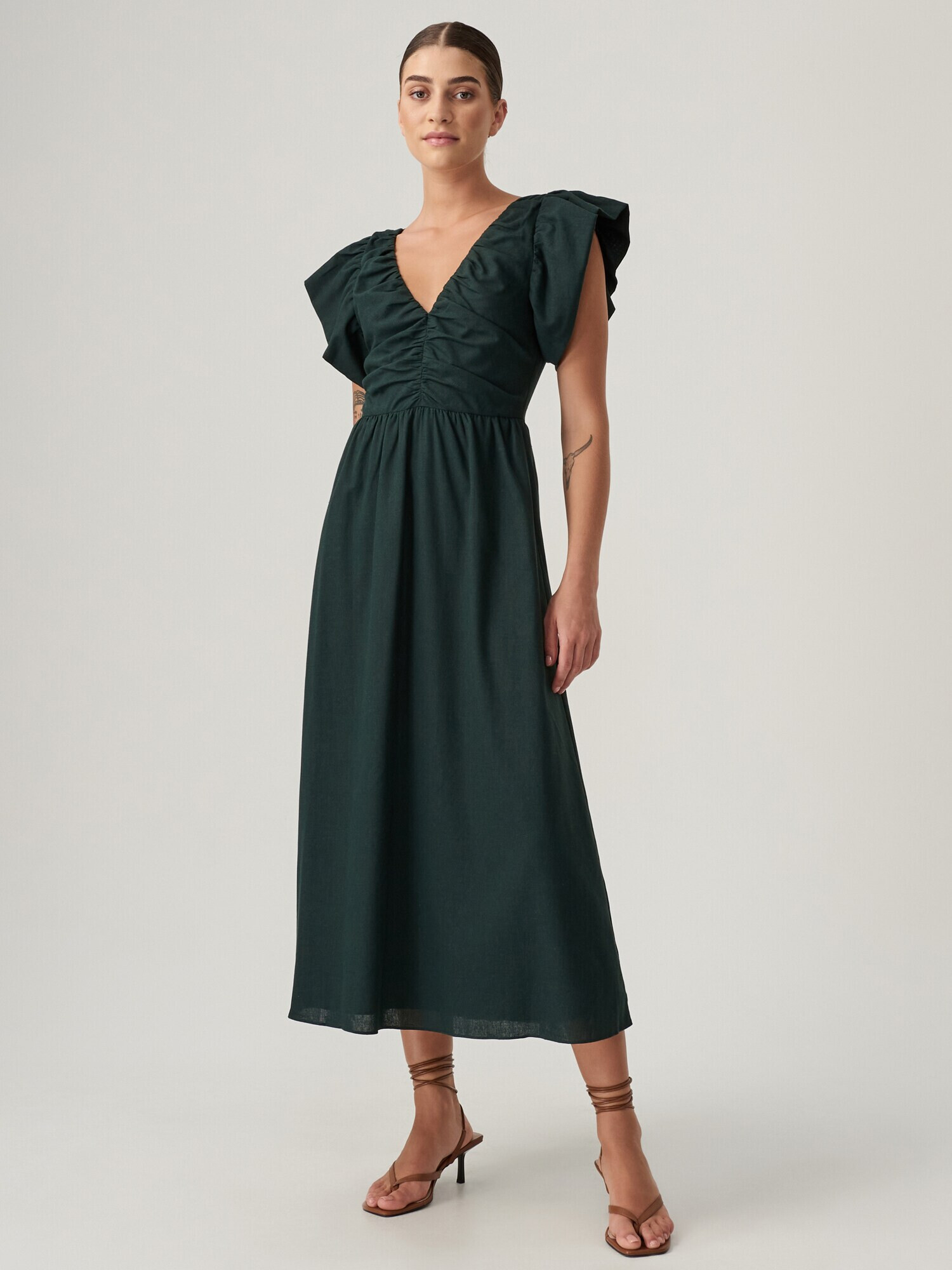 The Fated Rochie 'GWEN' verde - Pled.ro