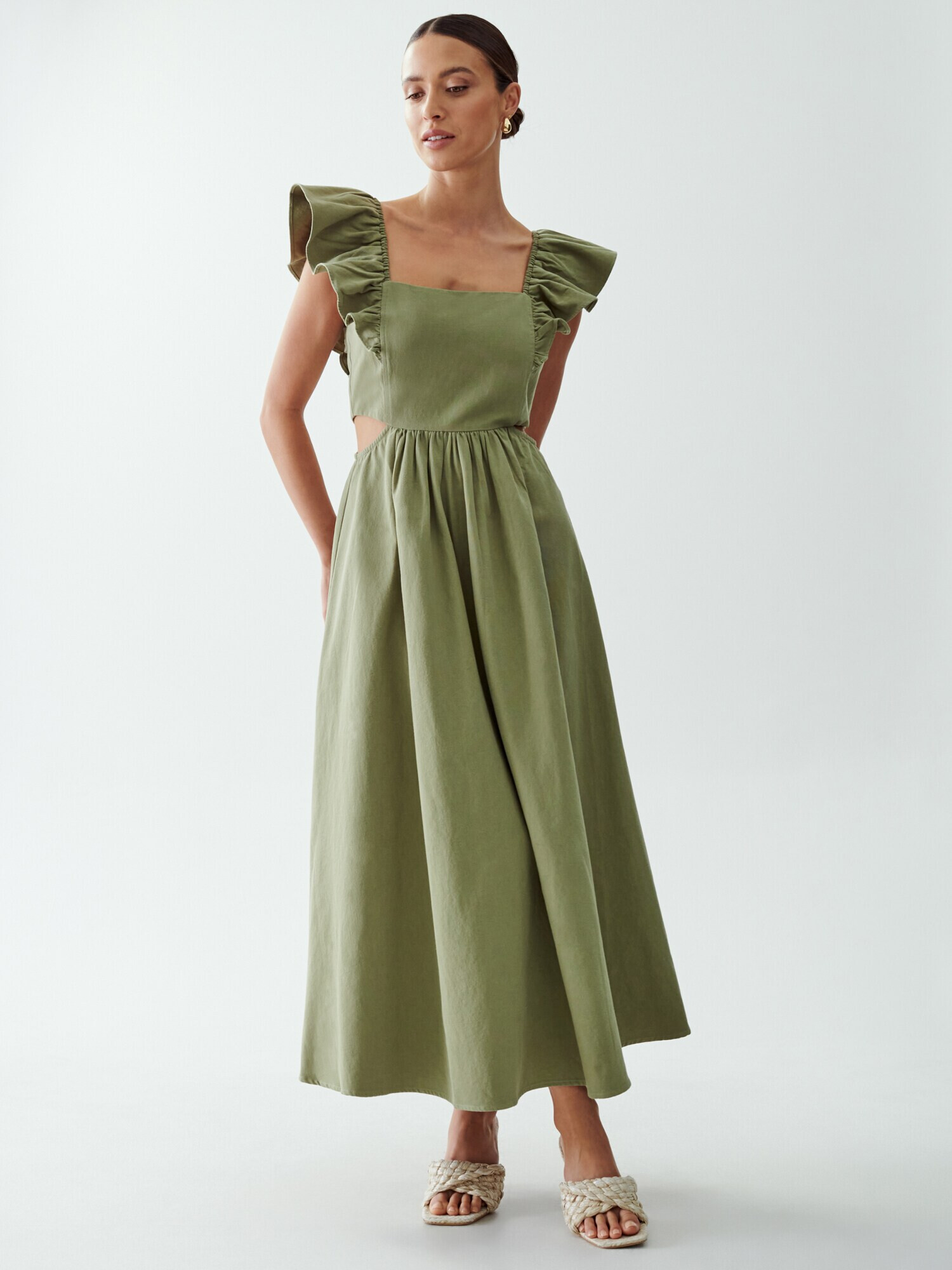 The Fated Rochie 'PARLOUR' verde - Pled.ro