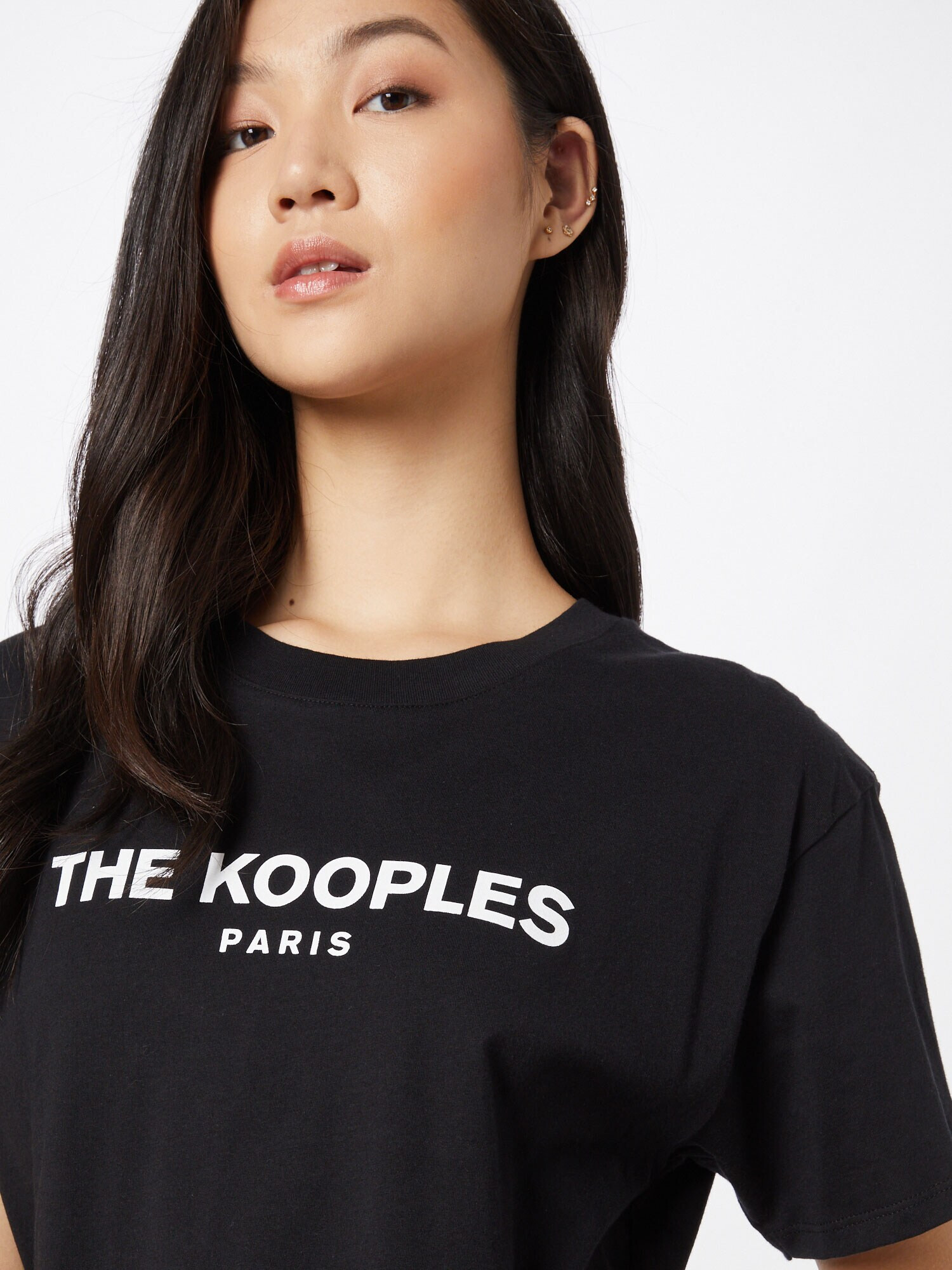 The Kooples Tricou negru / alb - Pled.ro